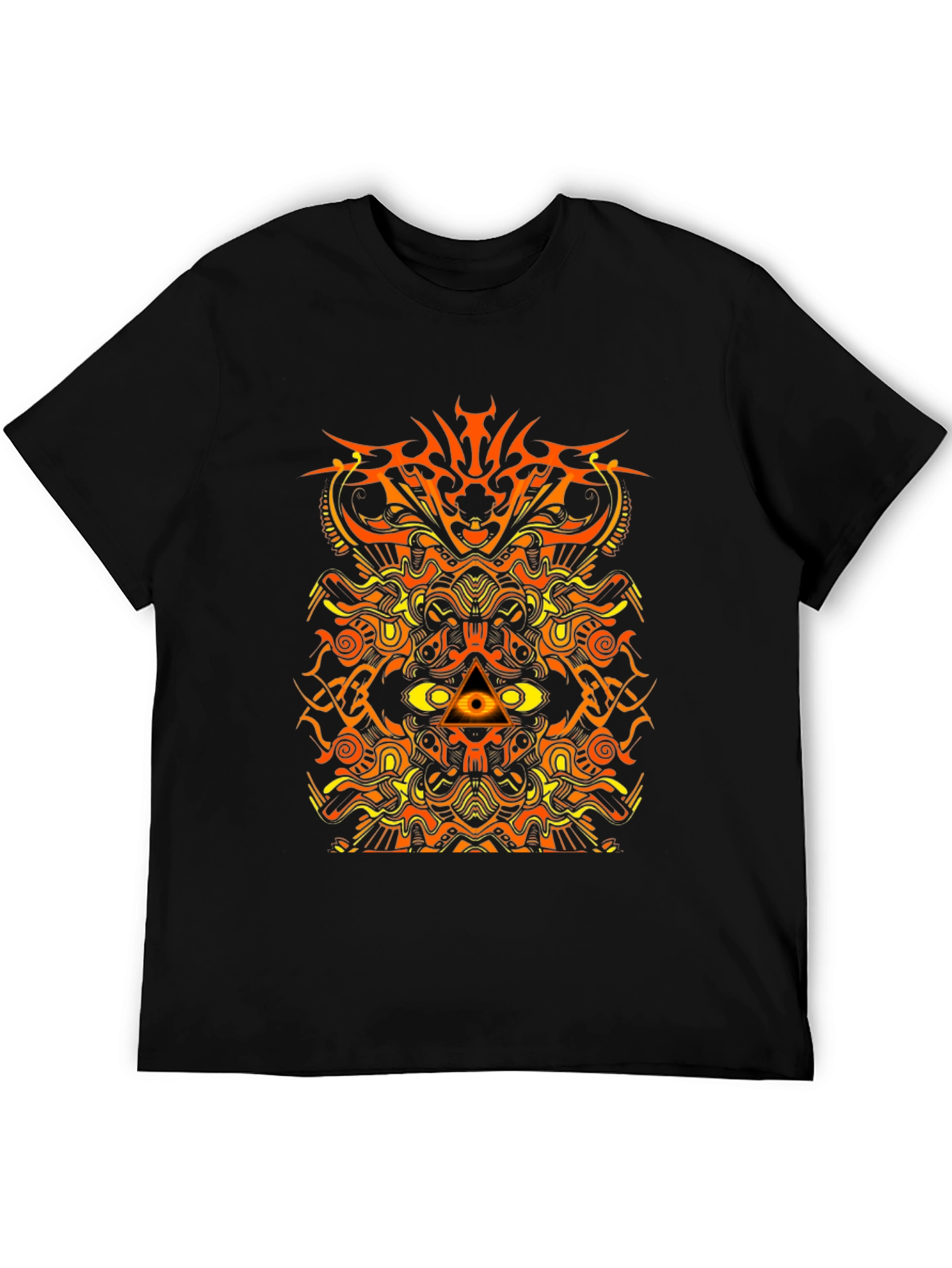 Abstract Geometric Graphic Print Mens T-Shirt