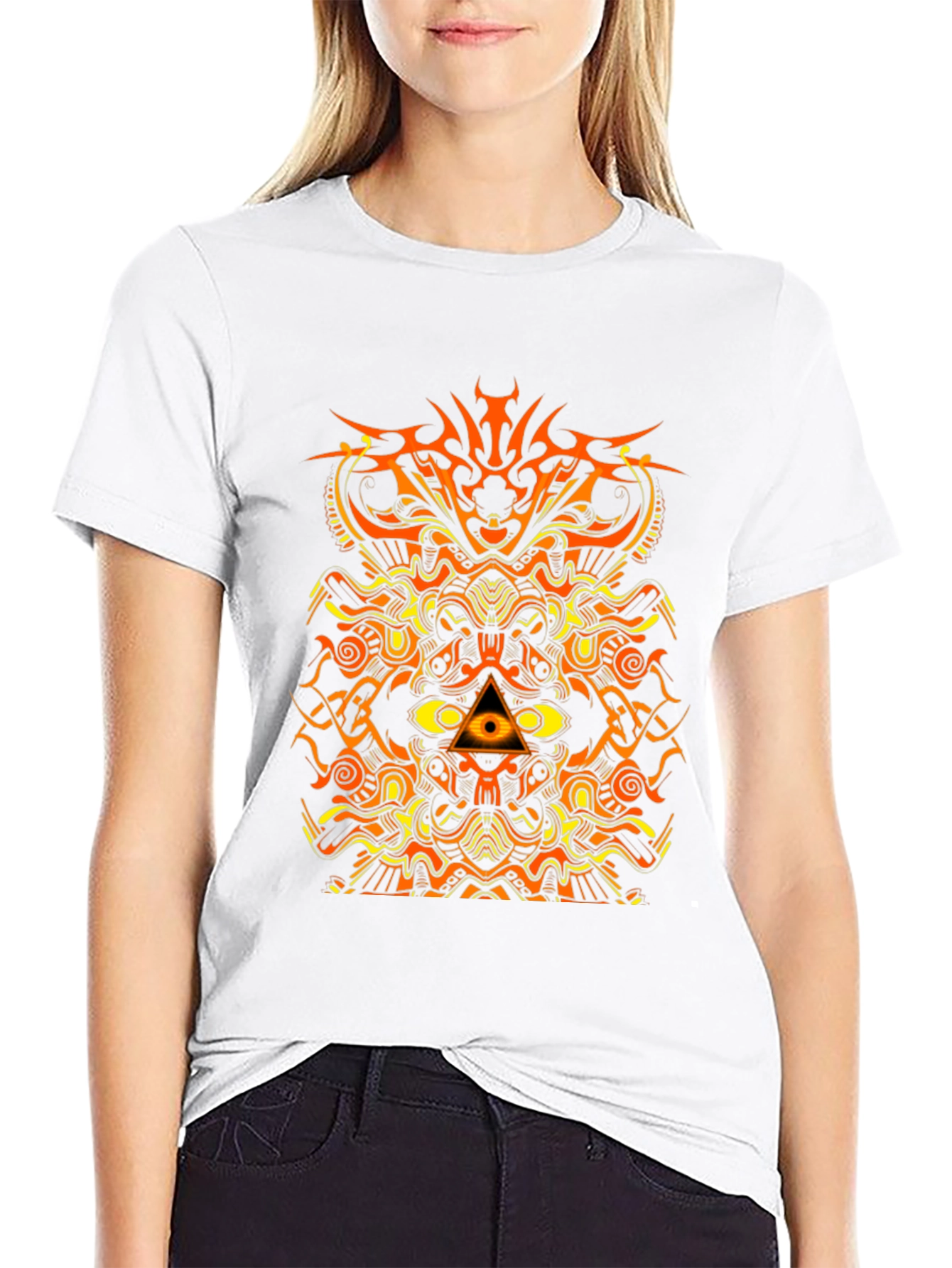 Abstract Geometric Graphic Print Mens T-Shirt