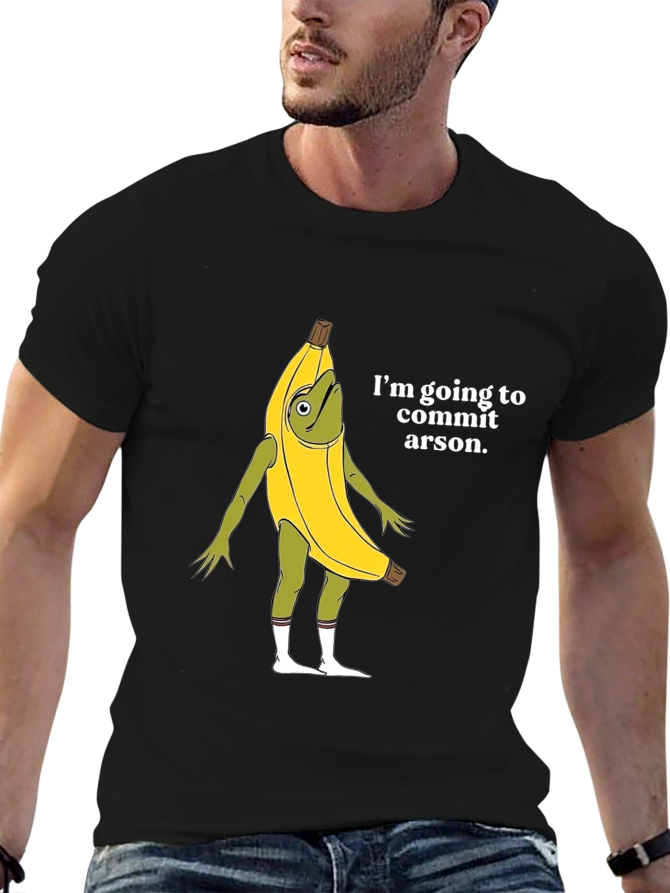 Arson Banana Graphic Tee - Funny Novelty Shirt