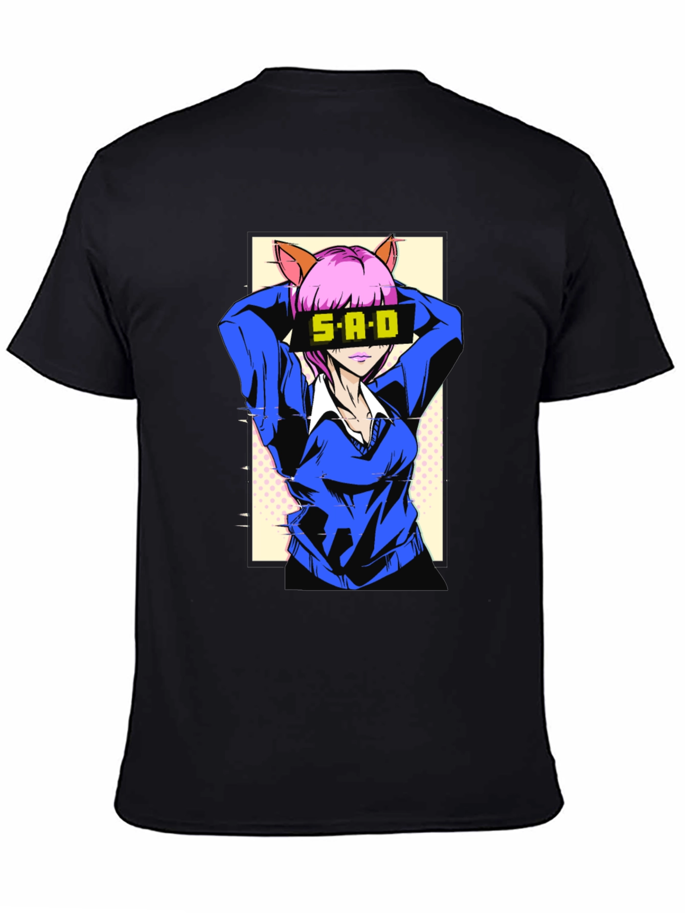 Anime Girl Graphic T-Shirt - SAD Design