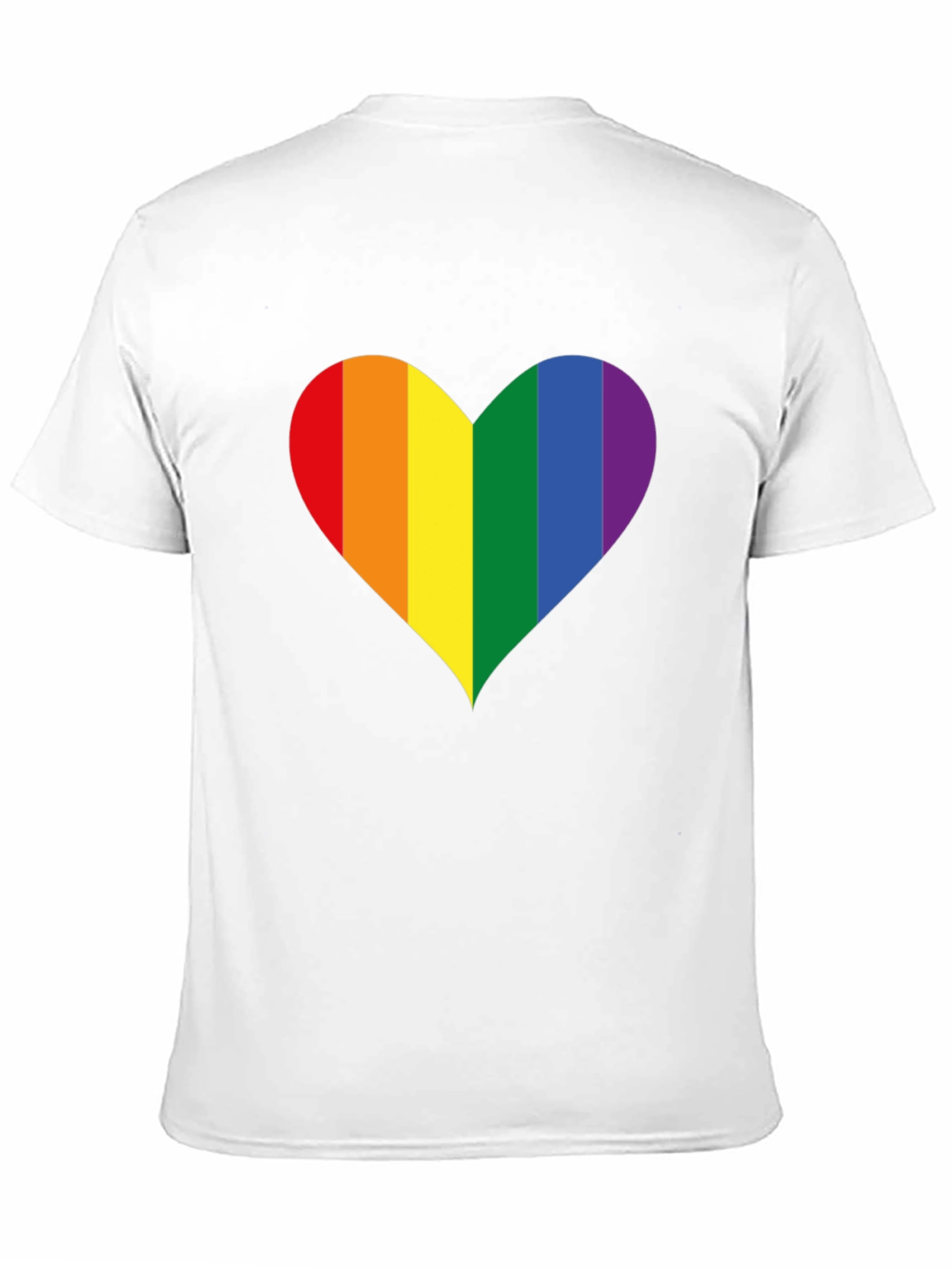 Pride Heart Graphic Tee - Black Cotton Blend