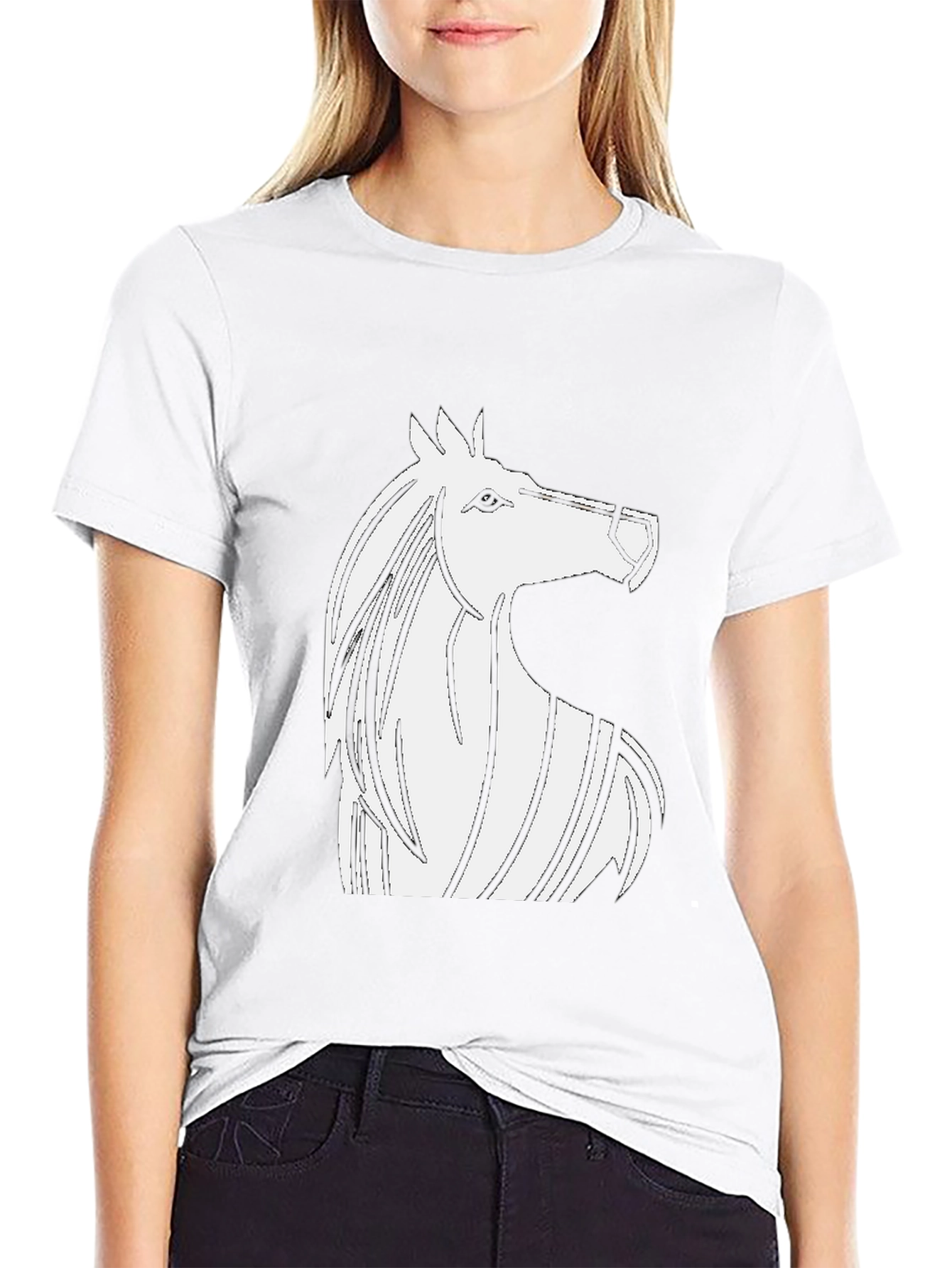 Horse Graphic Black T-Shirt - Stylish Mens Tee