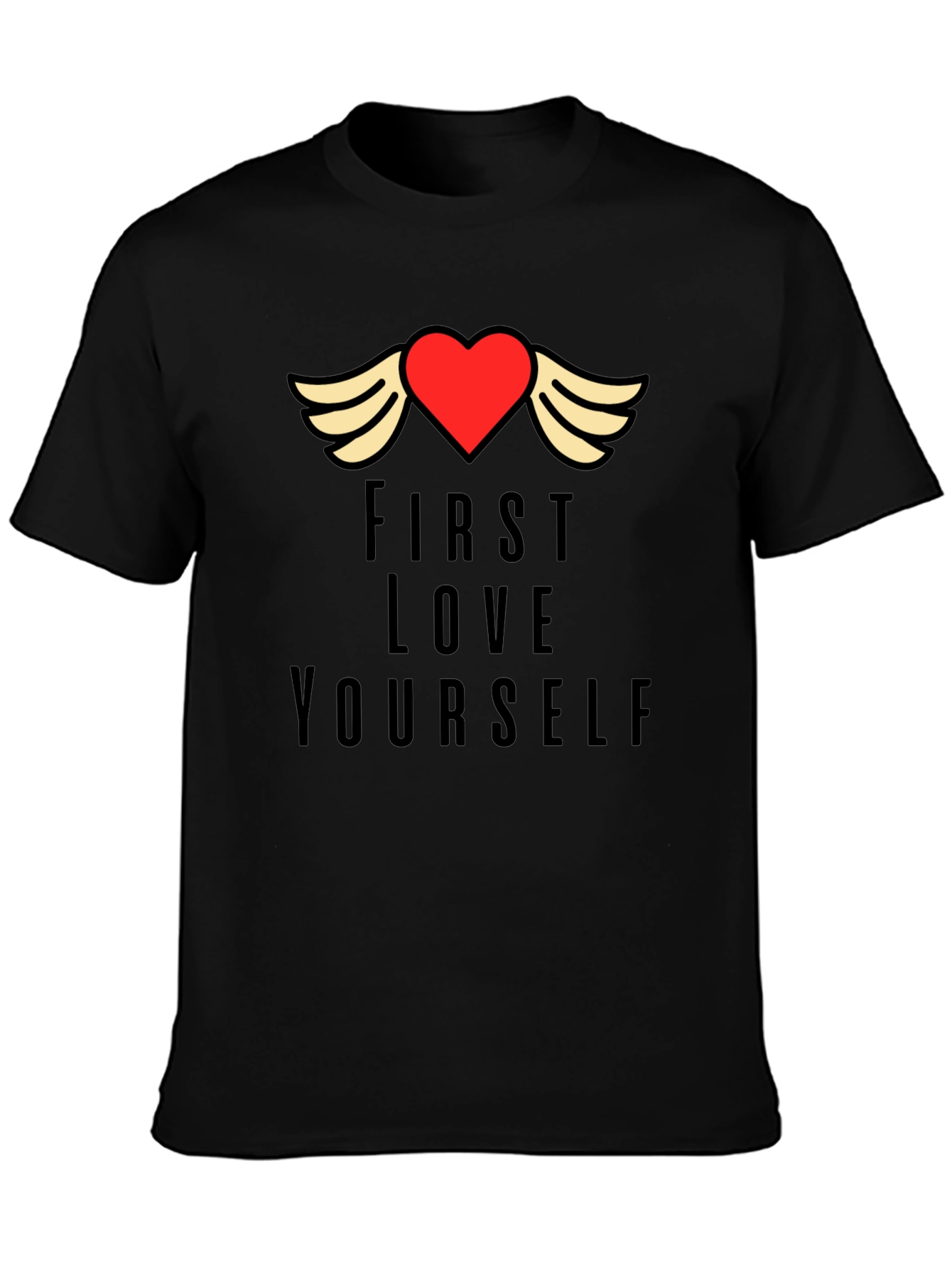 First Love Yourself Graphic Tee - Black