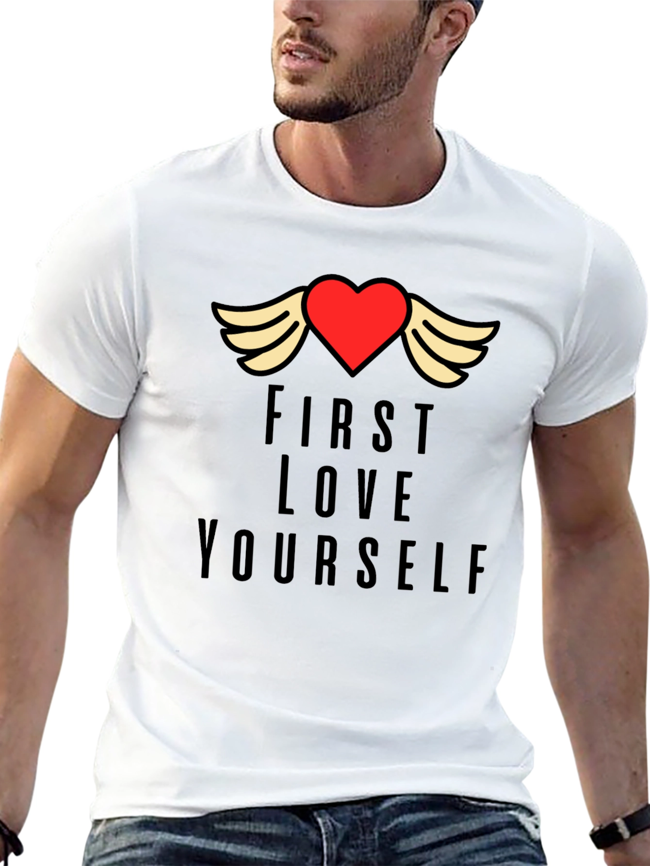 First Love Yourself Graphic Tee - Black