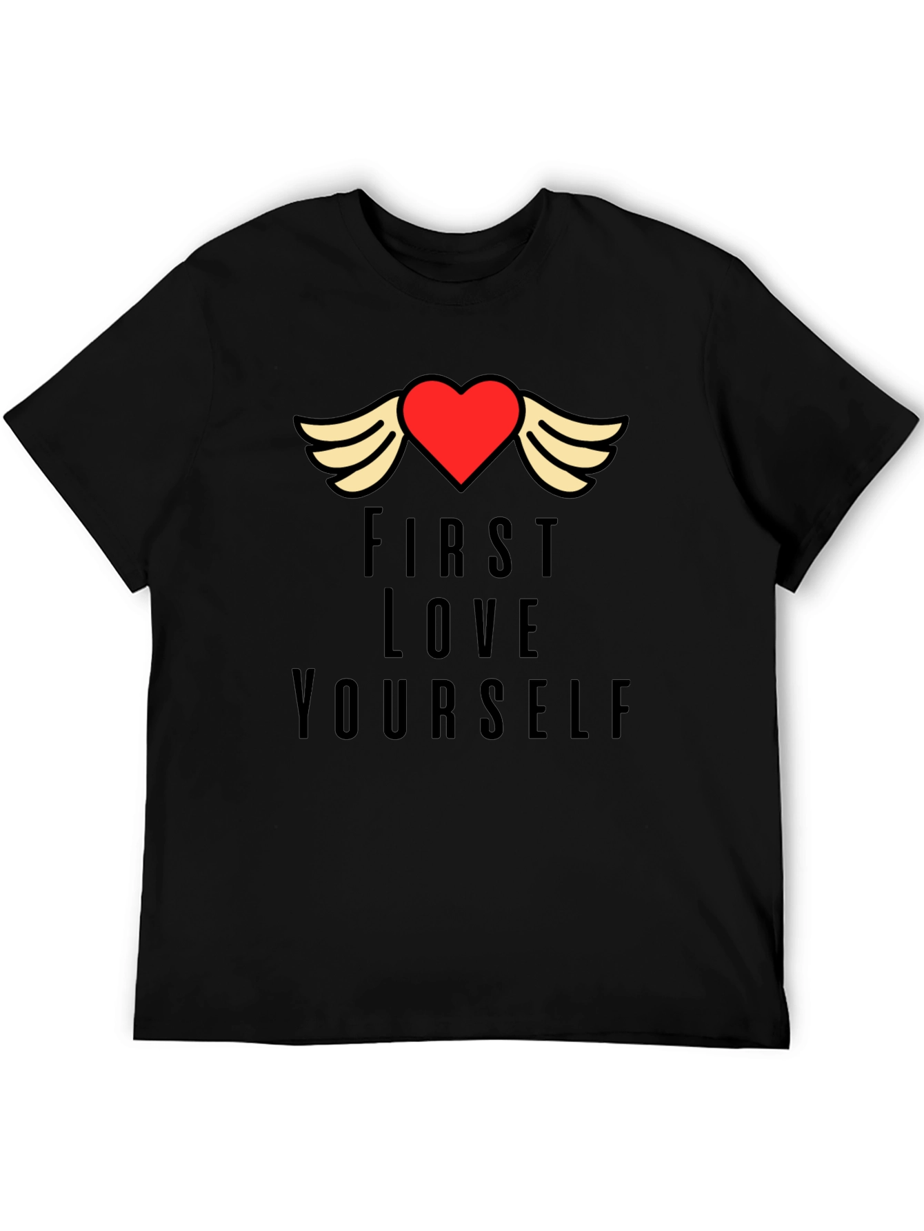 First Love Yourself Graphic Tee - Black