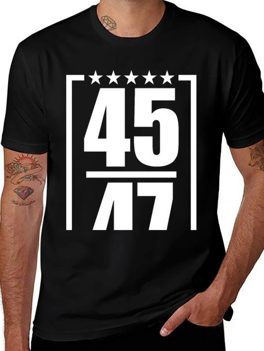 45/47 Stars T-Shirt - Bold Graphic Tee