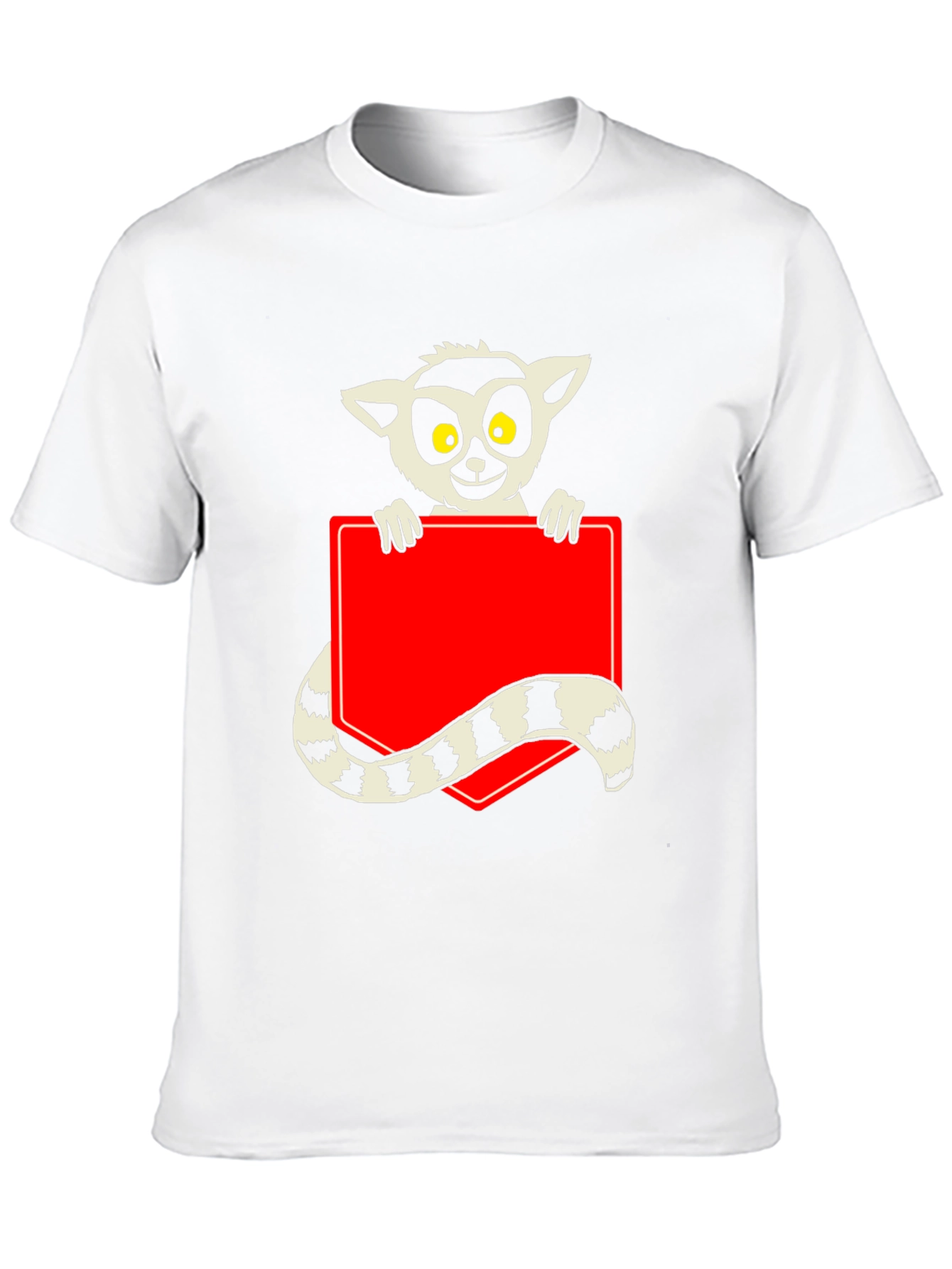 Lemur Graphic Print Black T-Shirt