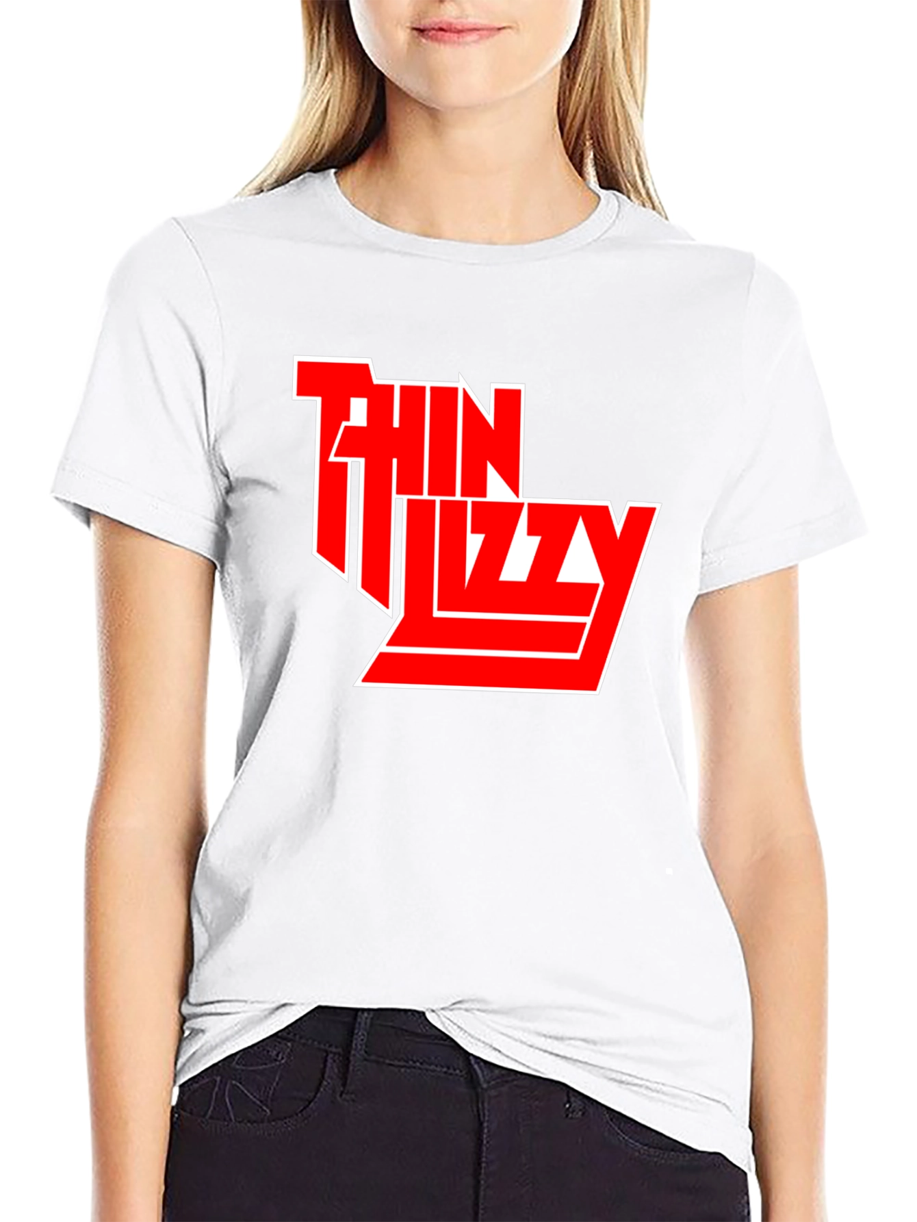 Thin Lizzy Black T-Shirt Rock Band Logo