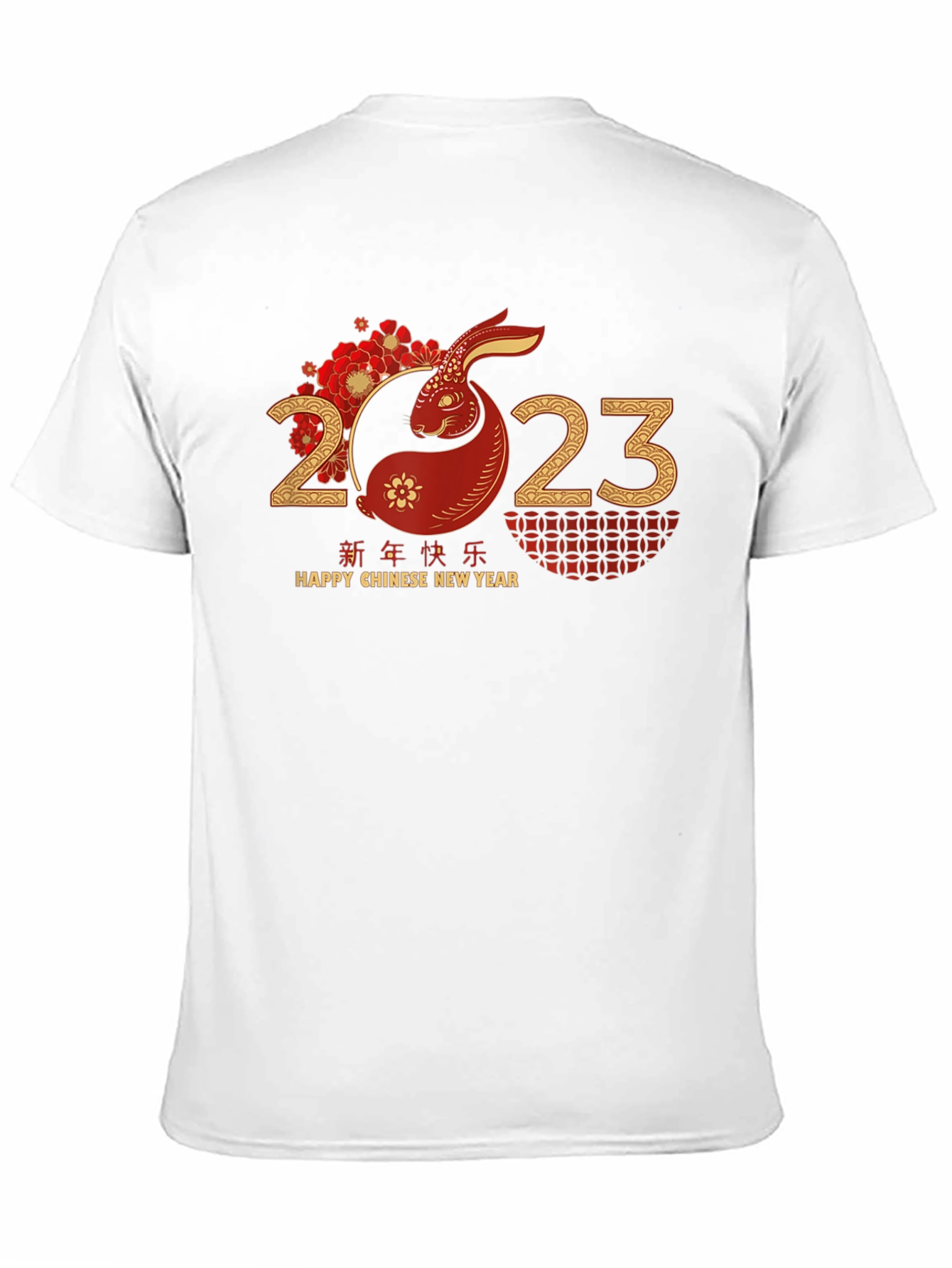 Chinese New Year Rabbit 2023 Black T-Shirt