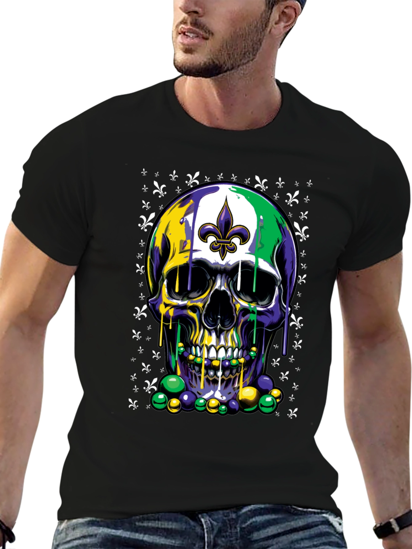 Mardi Gras Skull T-Shirt