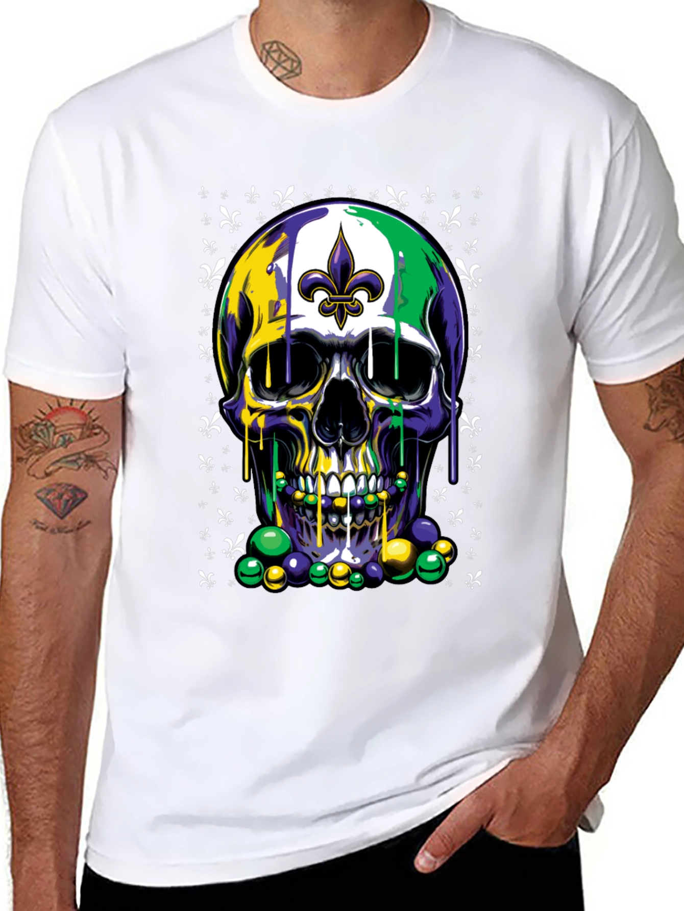 Mardi Gras Skull T-Shirt