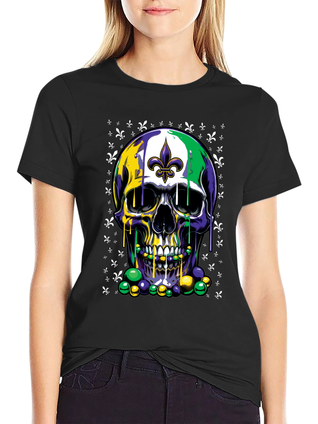 Mardi Gras Skull T-Shirt