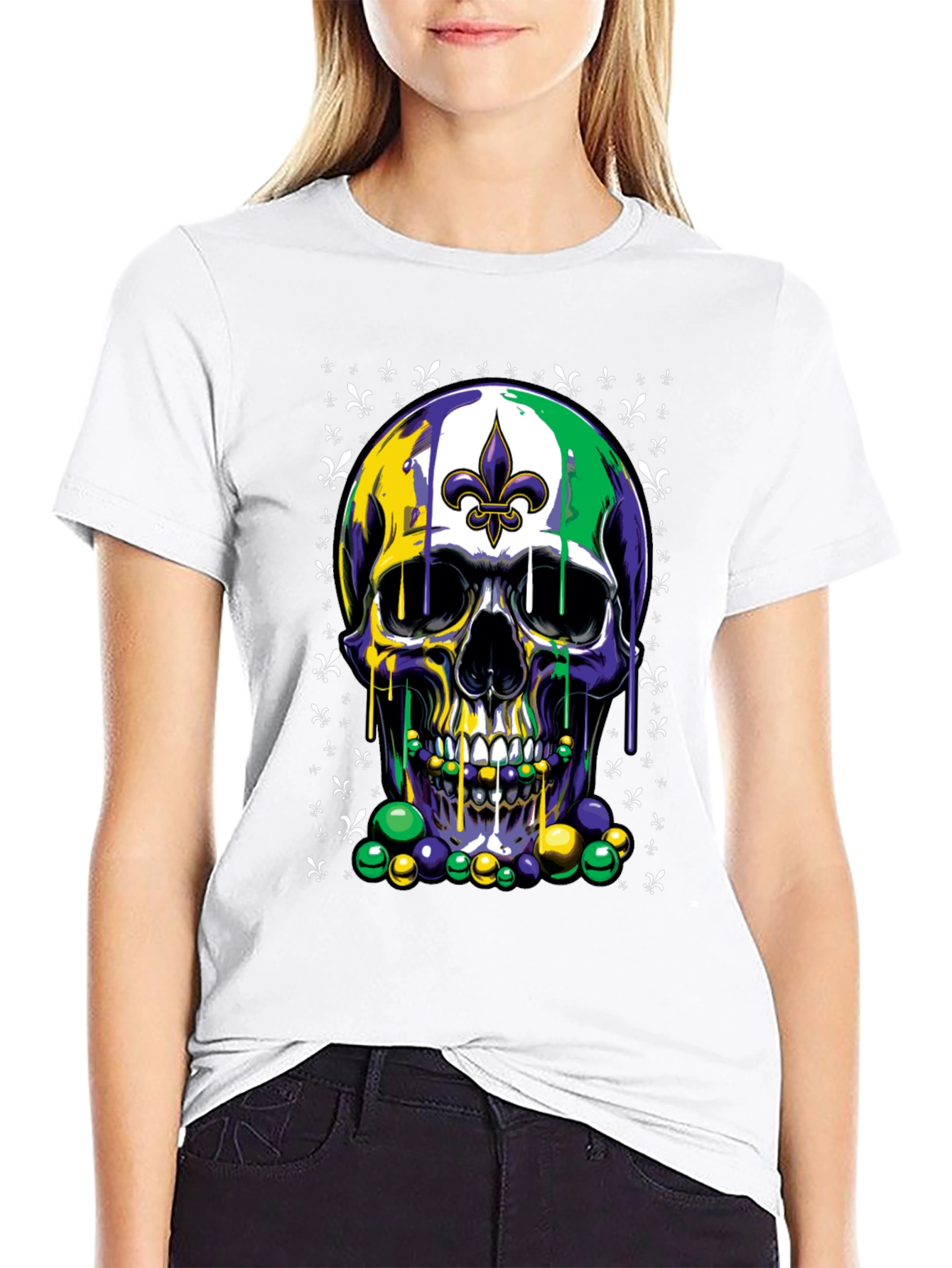 Mardi Gras Skull T-Shirt