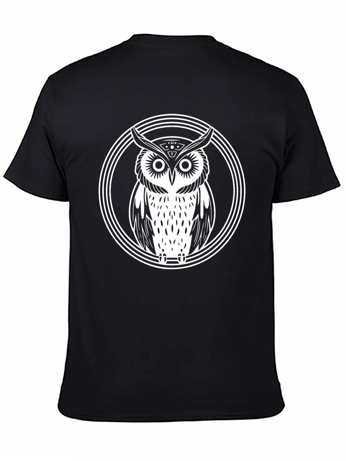 Owl Graphic Black T-Shirt