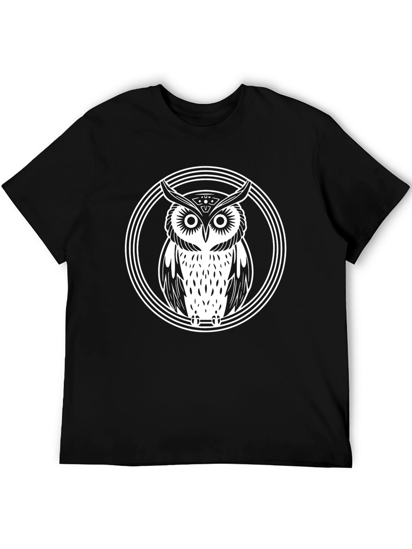 Owl Graphic Black T-Shirt
