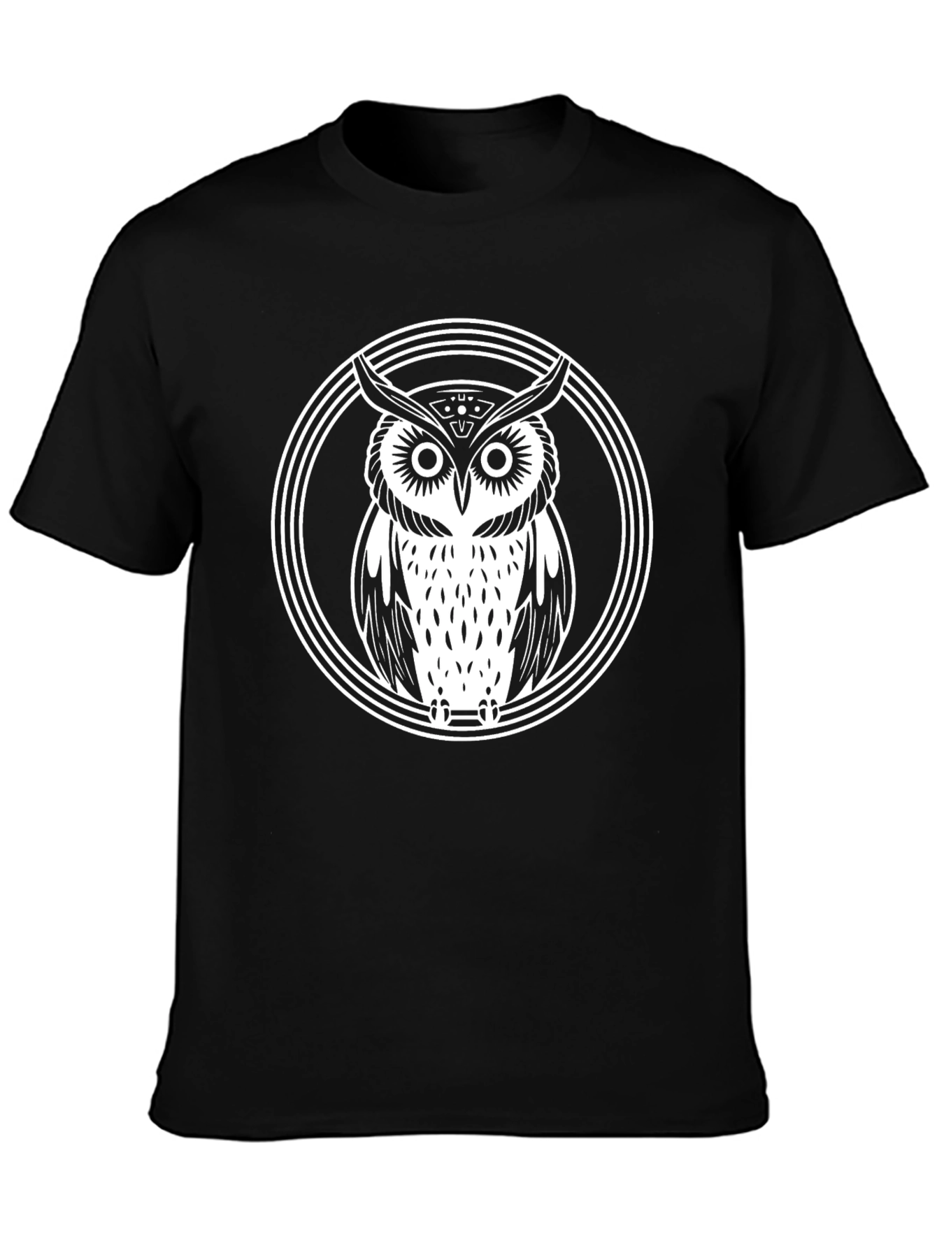 Owl Graphic Black T-Shirt