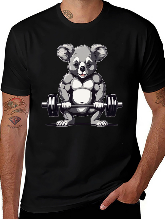 Koala Weightlifter Graphic Tee - Black