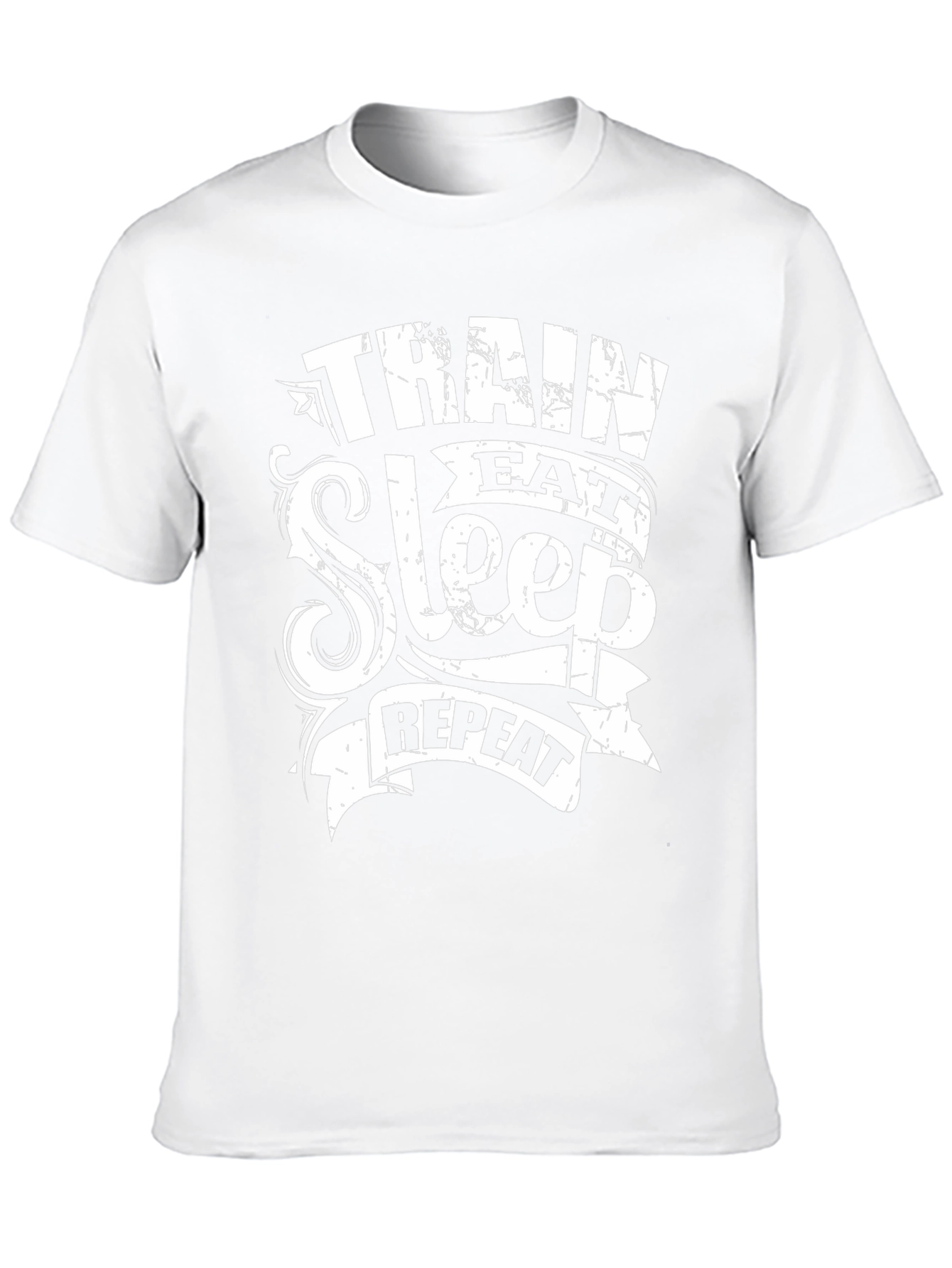 Train Eat Sleep Repeat Graphic Tee - Fitness Motivation