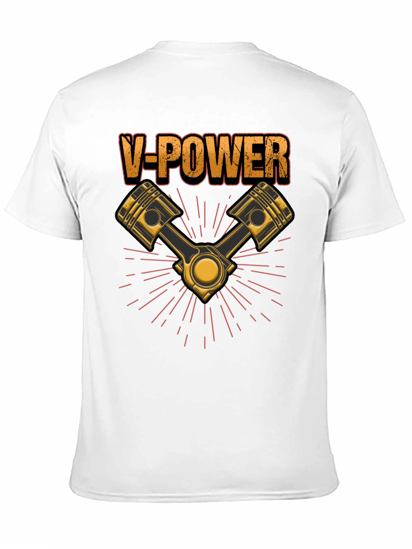 V-Power Engine T-Shirt - Black Automotive Enthusiast
