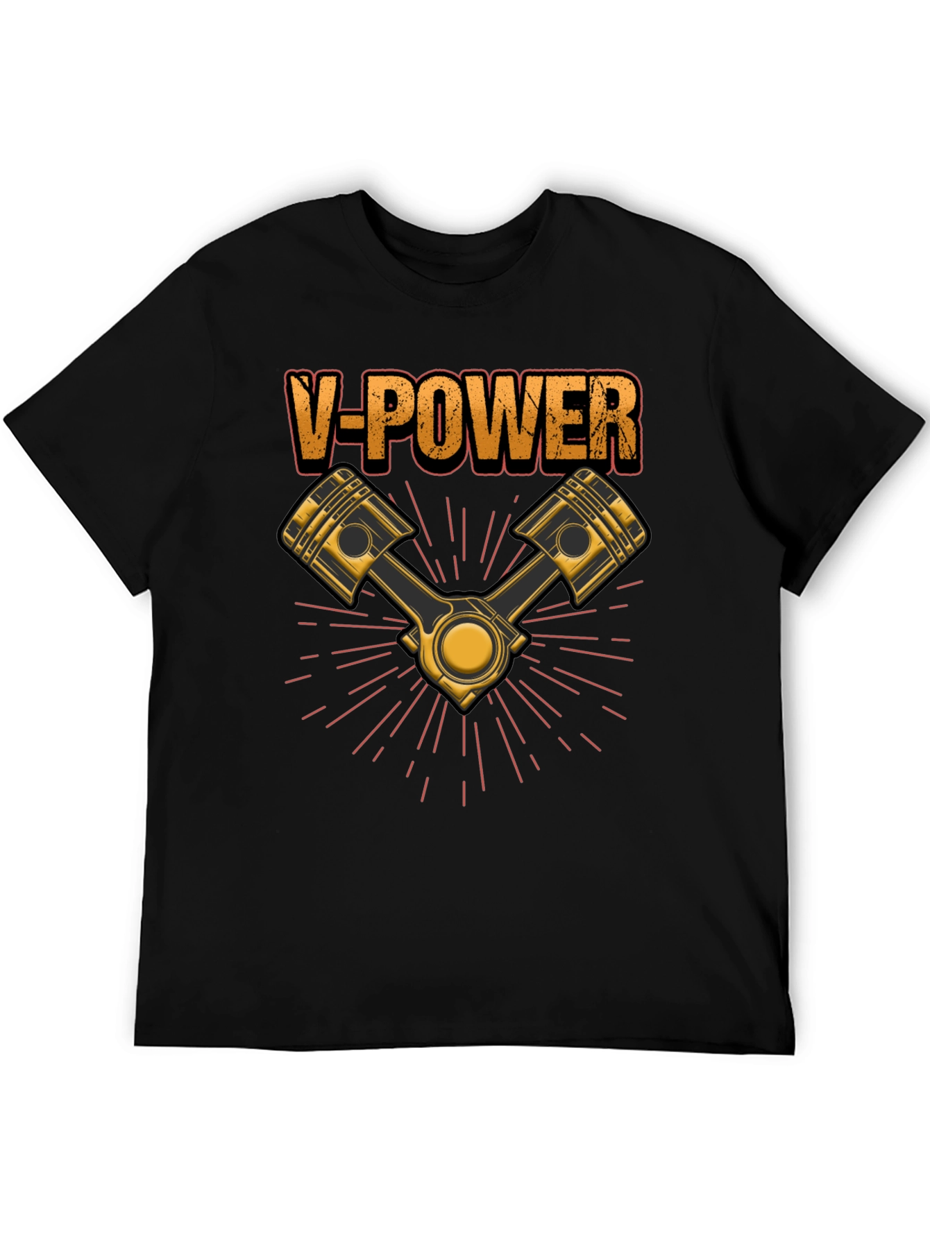 V-Power Engine T-Shirt - Black Automotive Enthusiast