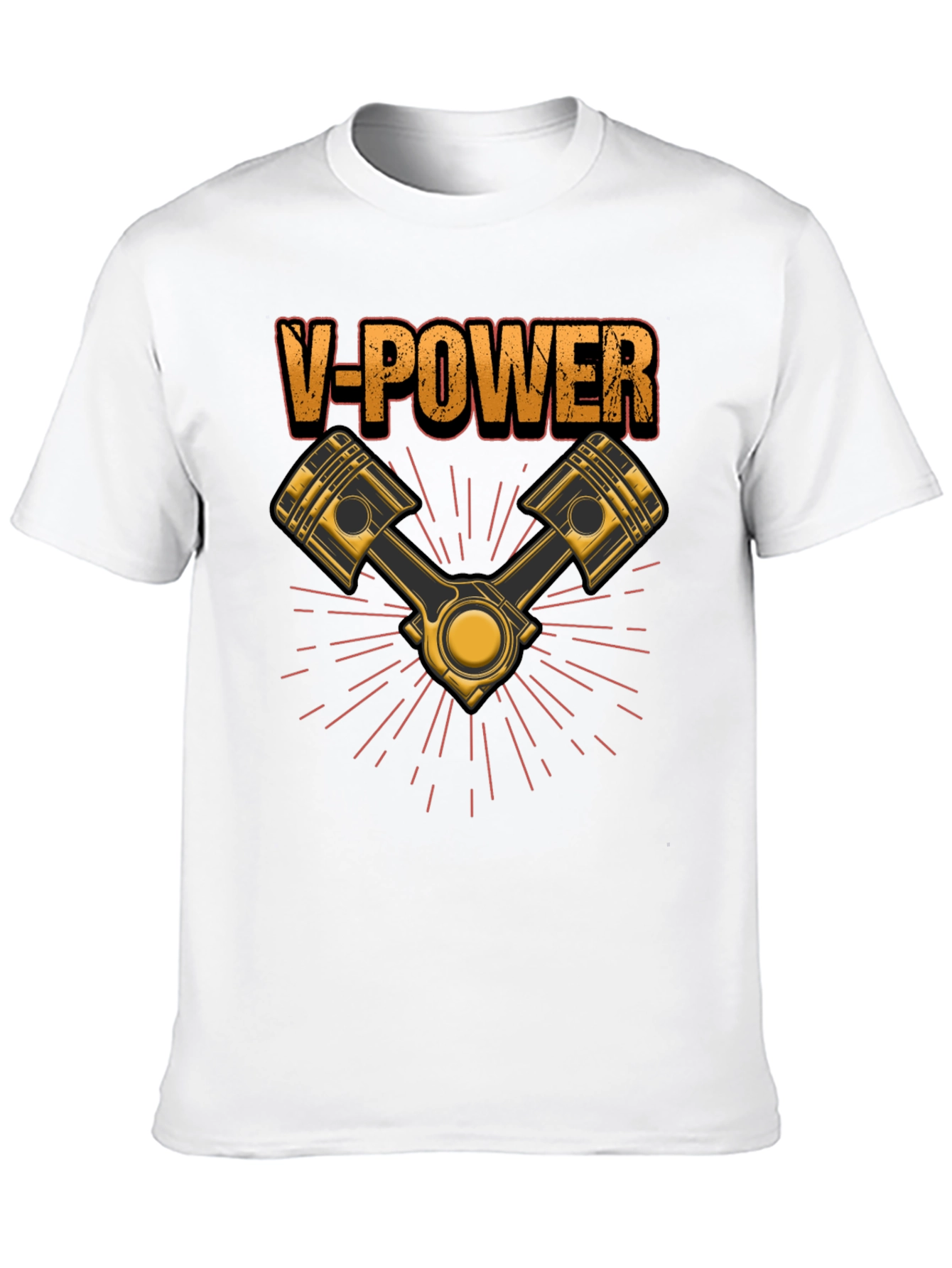 V-Power Engine T-Shirt - Black Automotive Enthusiast