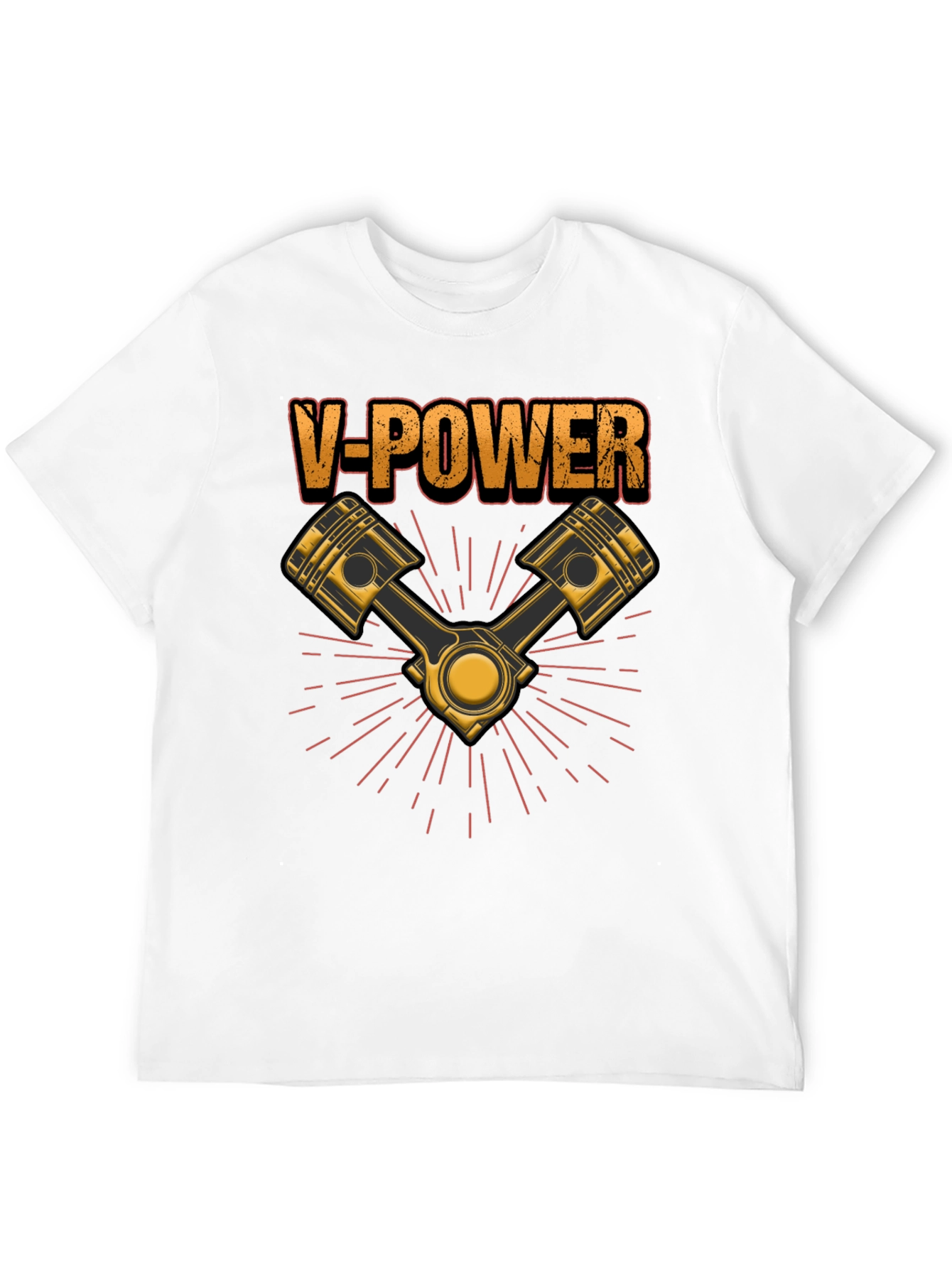 V-Power Engine T-Shirt - Black Automotive Enthusiast