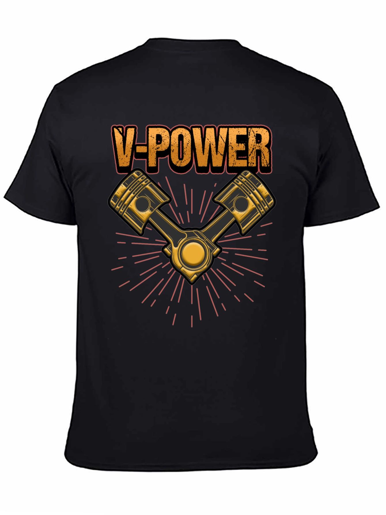 V-Power Engine T-Shirt - Black Automotive Enthusiast