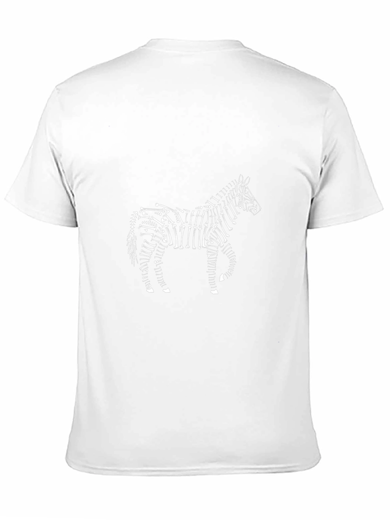 Black Zebra Skeleton Graphic Tee