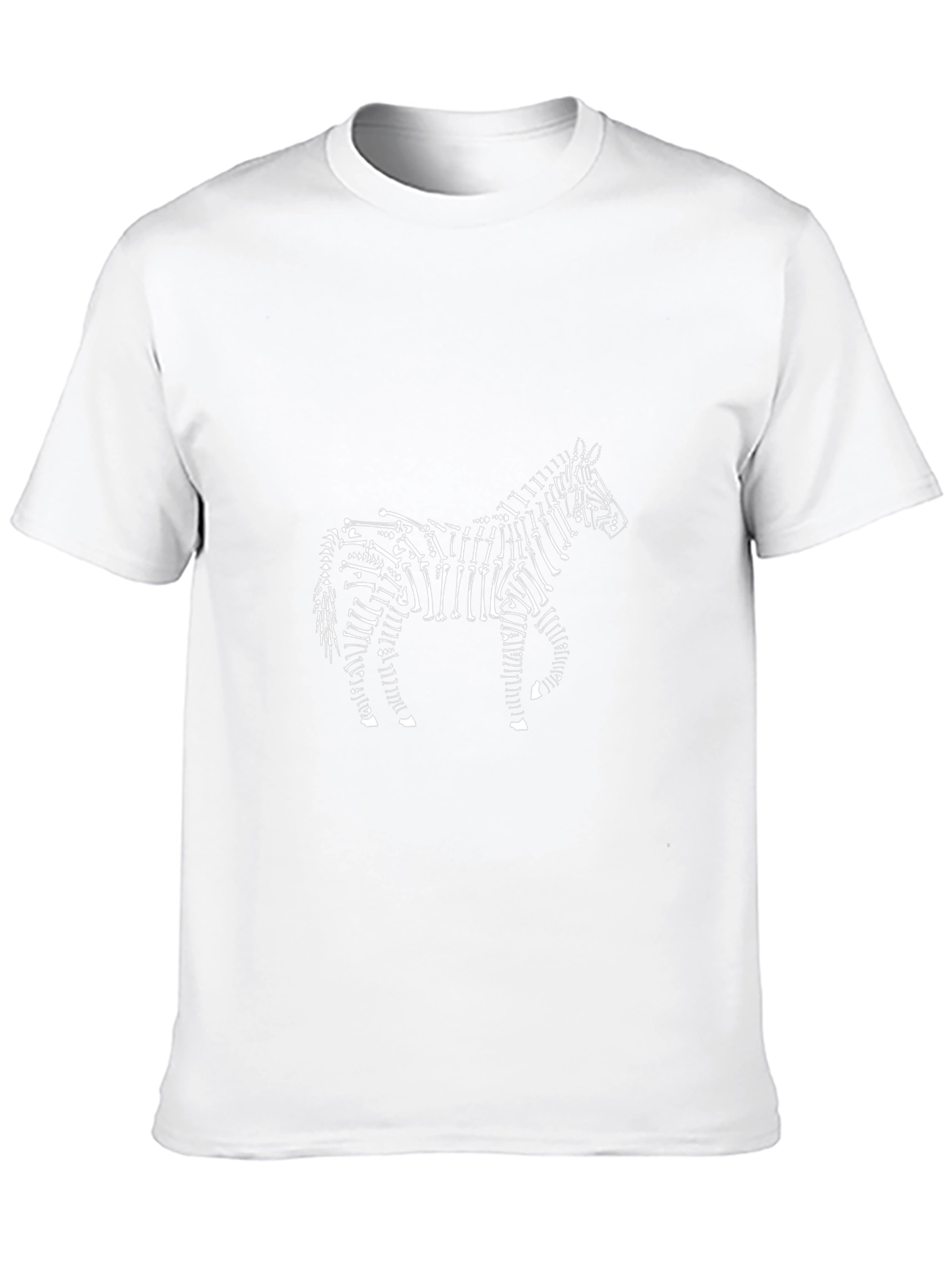 Black Zebra Skeleton Graphic Tee