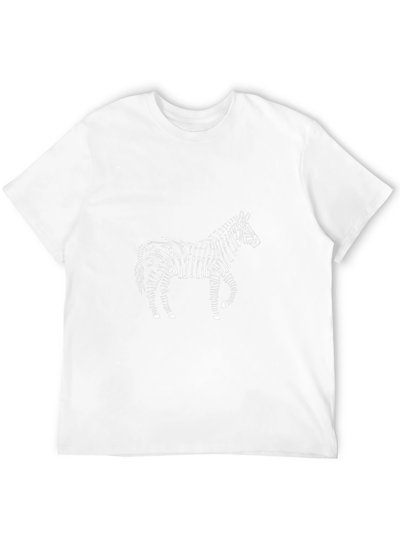 Black Zebra Skeleton Graphic Tee