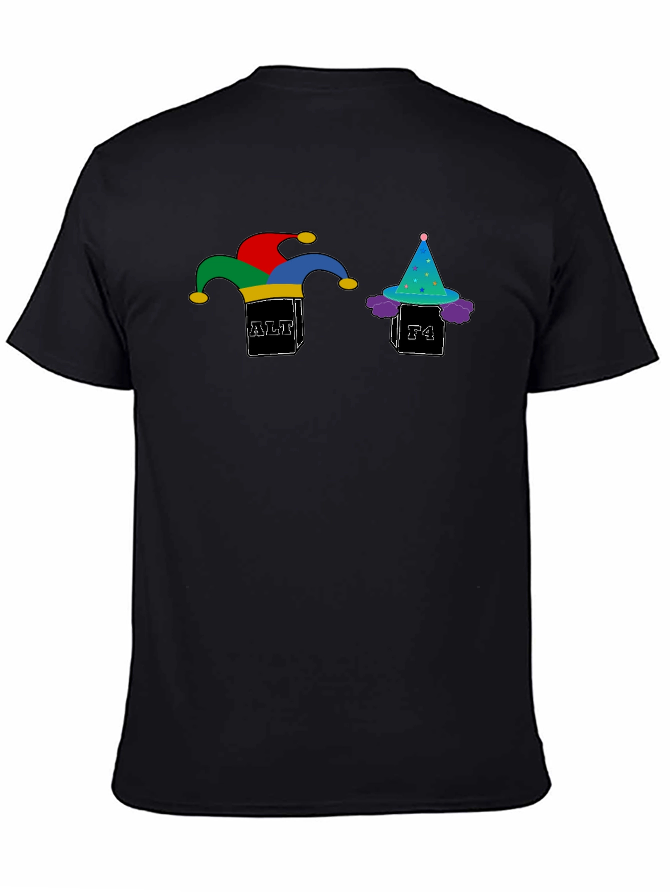 Alt+F4 Jester Graphic T-Shirt - Black