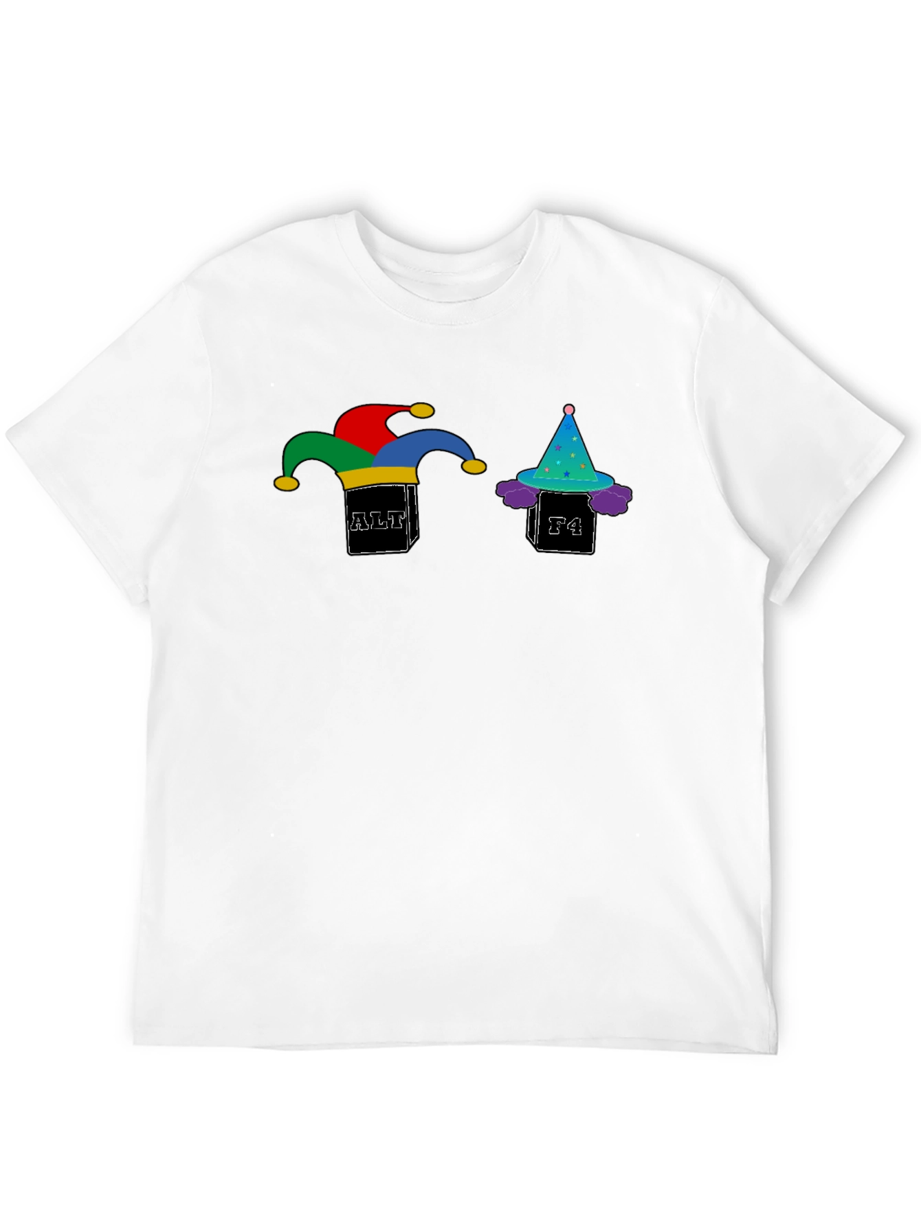 Alt+F4 Jester Graphic T-Shirt - Black