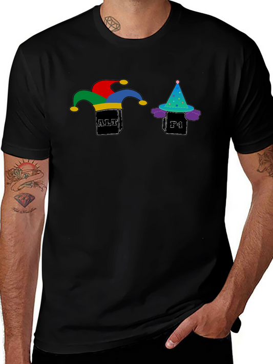 Alt+F4 Jester Graphic T-Shirt - Black