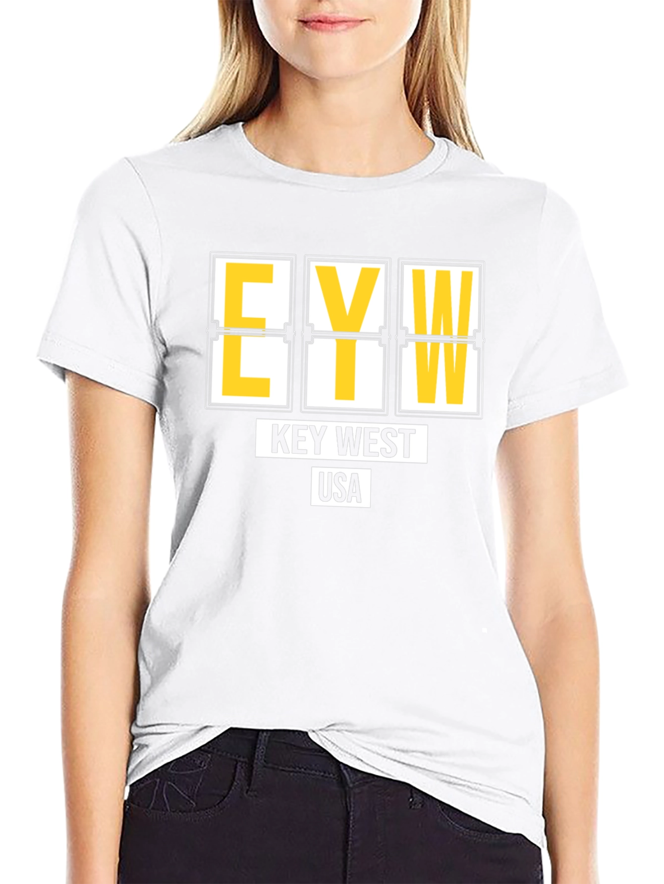 Key West Airport Code T-Shirt - Black