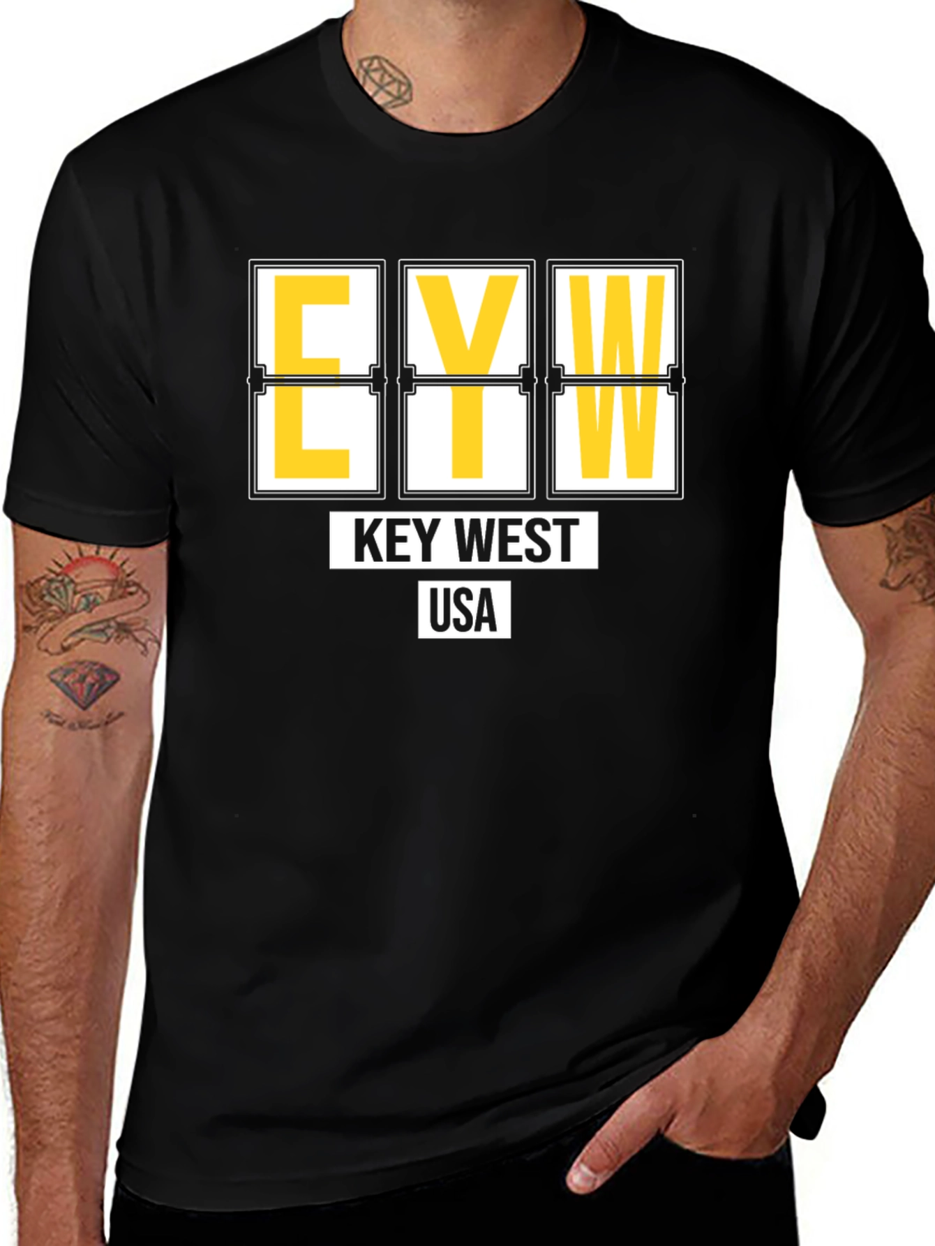Key West Airport Code T-Shirt - Black