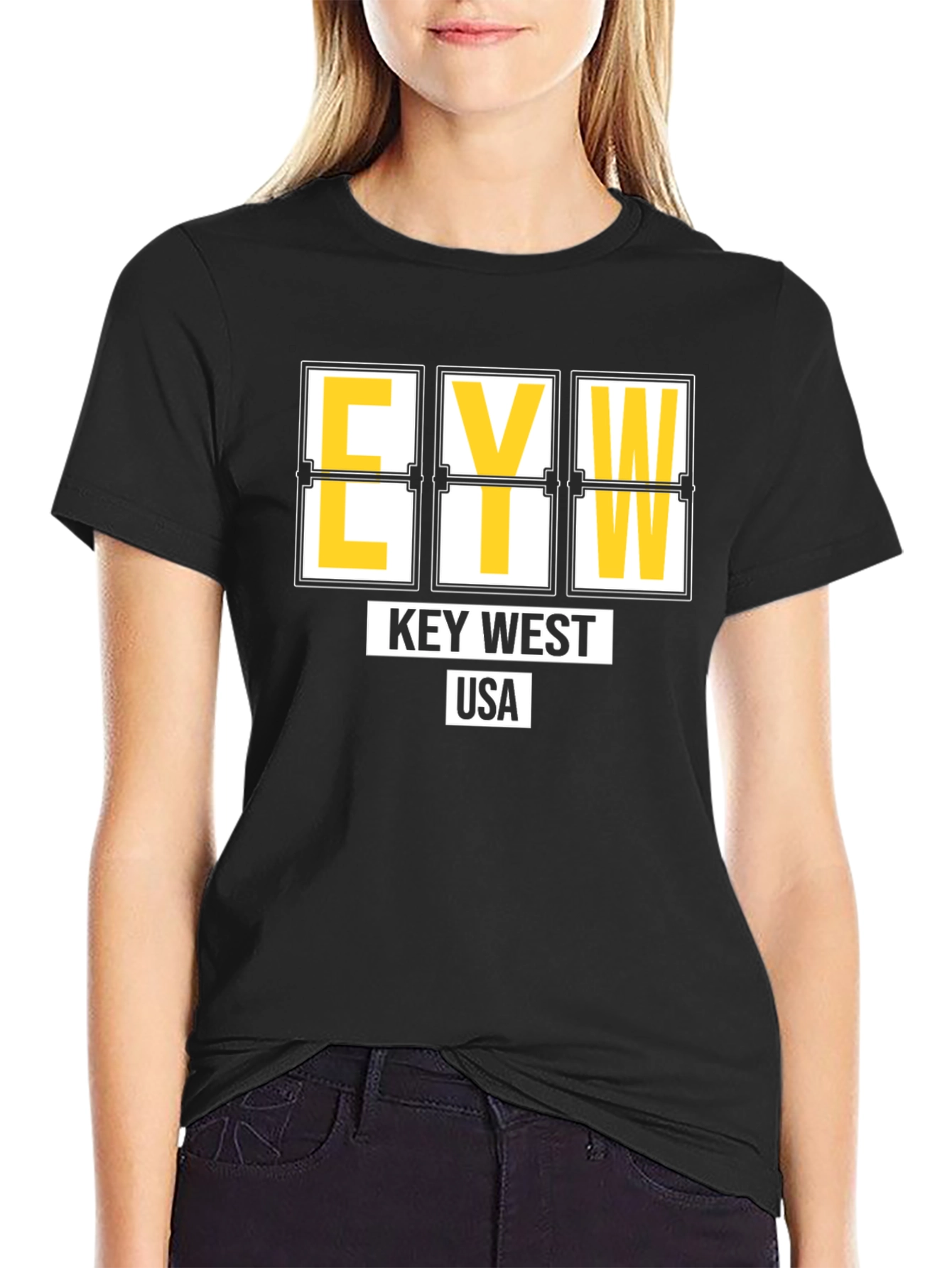 Key West Airport Code T-Shirt - Black