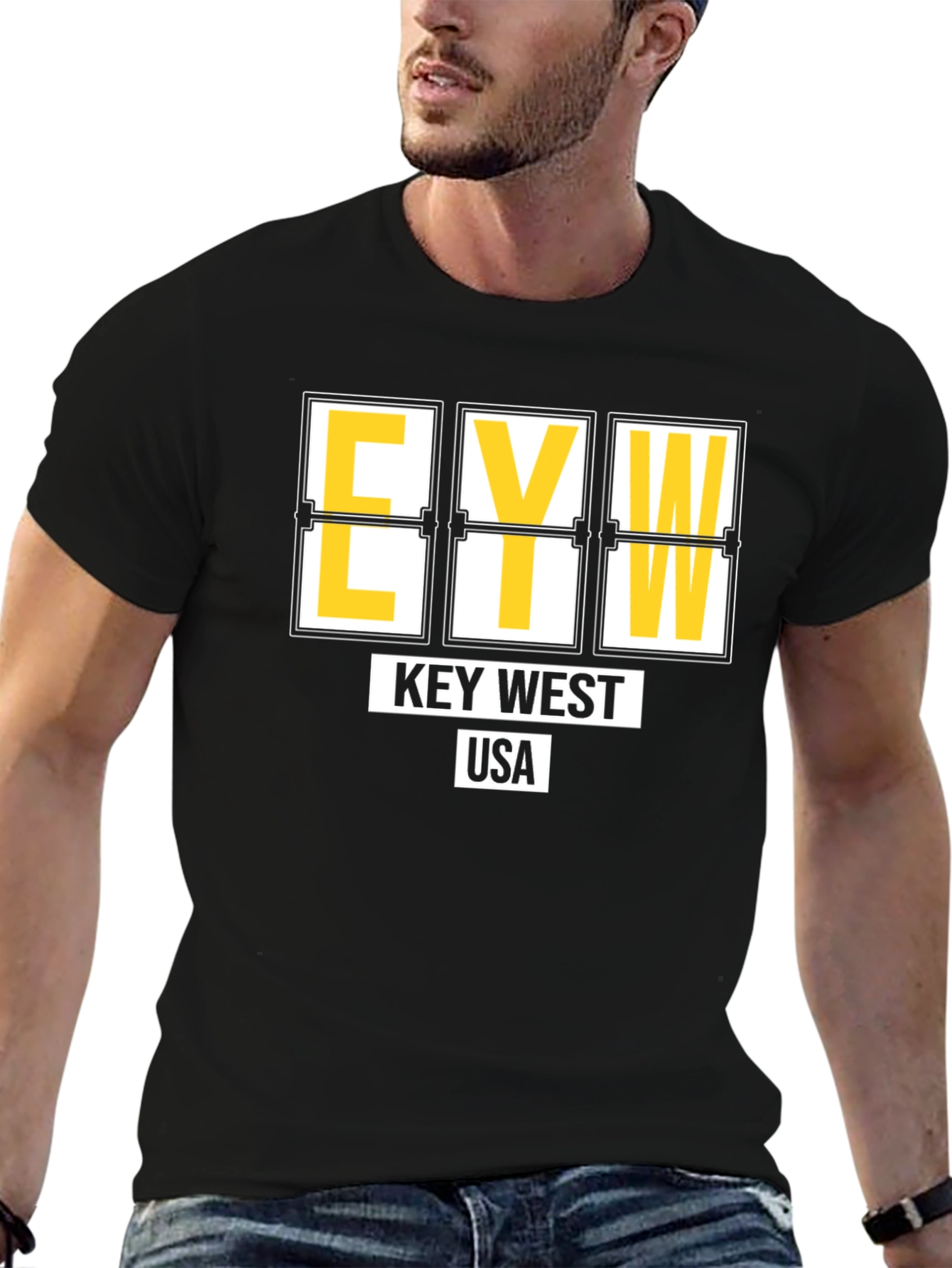 Key West Airport Code T-Shirt - Black