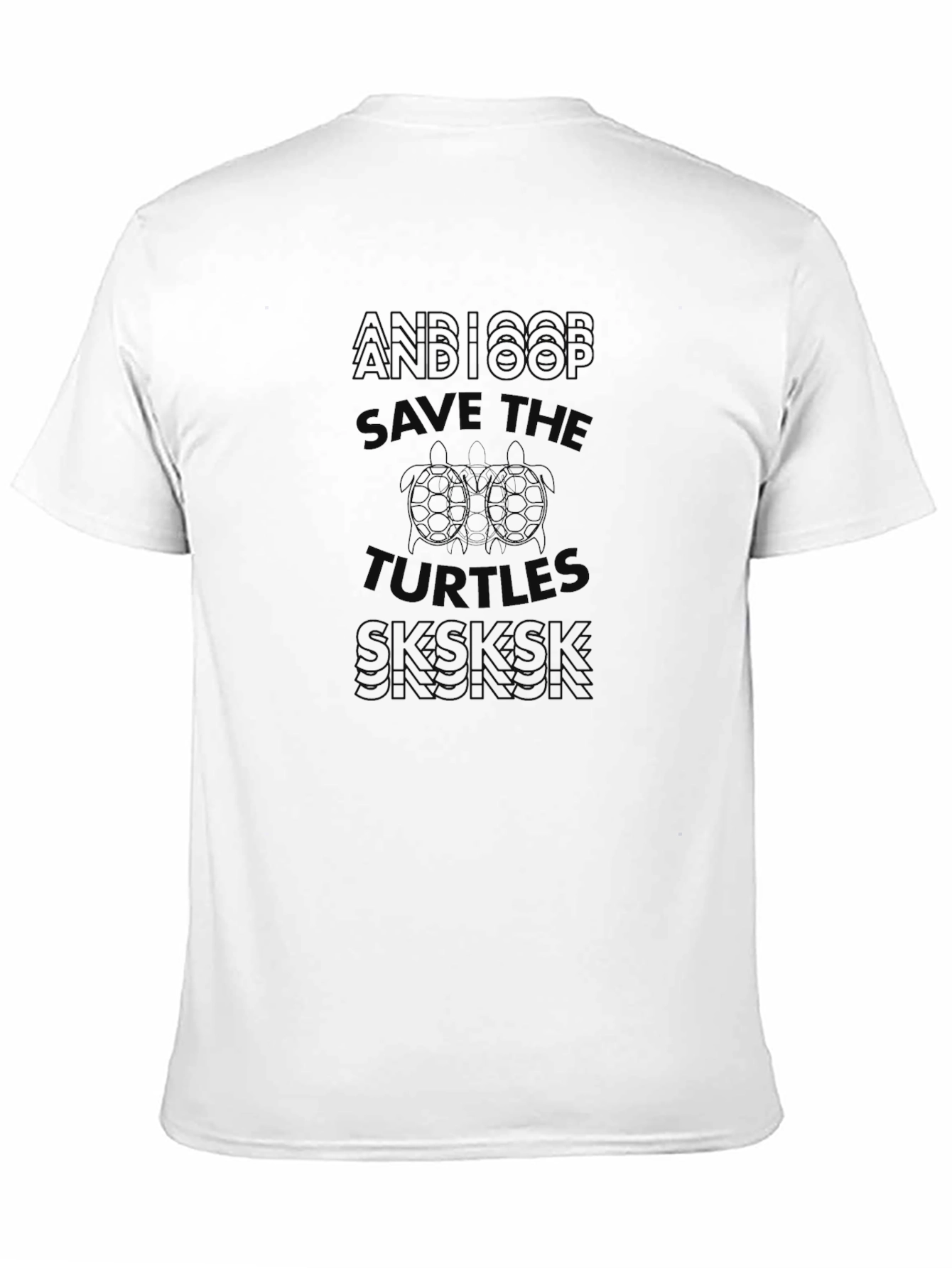 Save the Turtles Graphic T-Shirt - Black