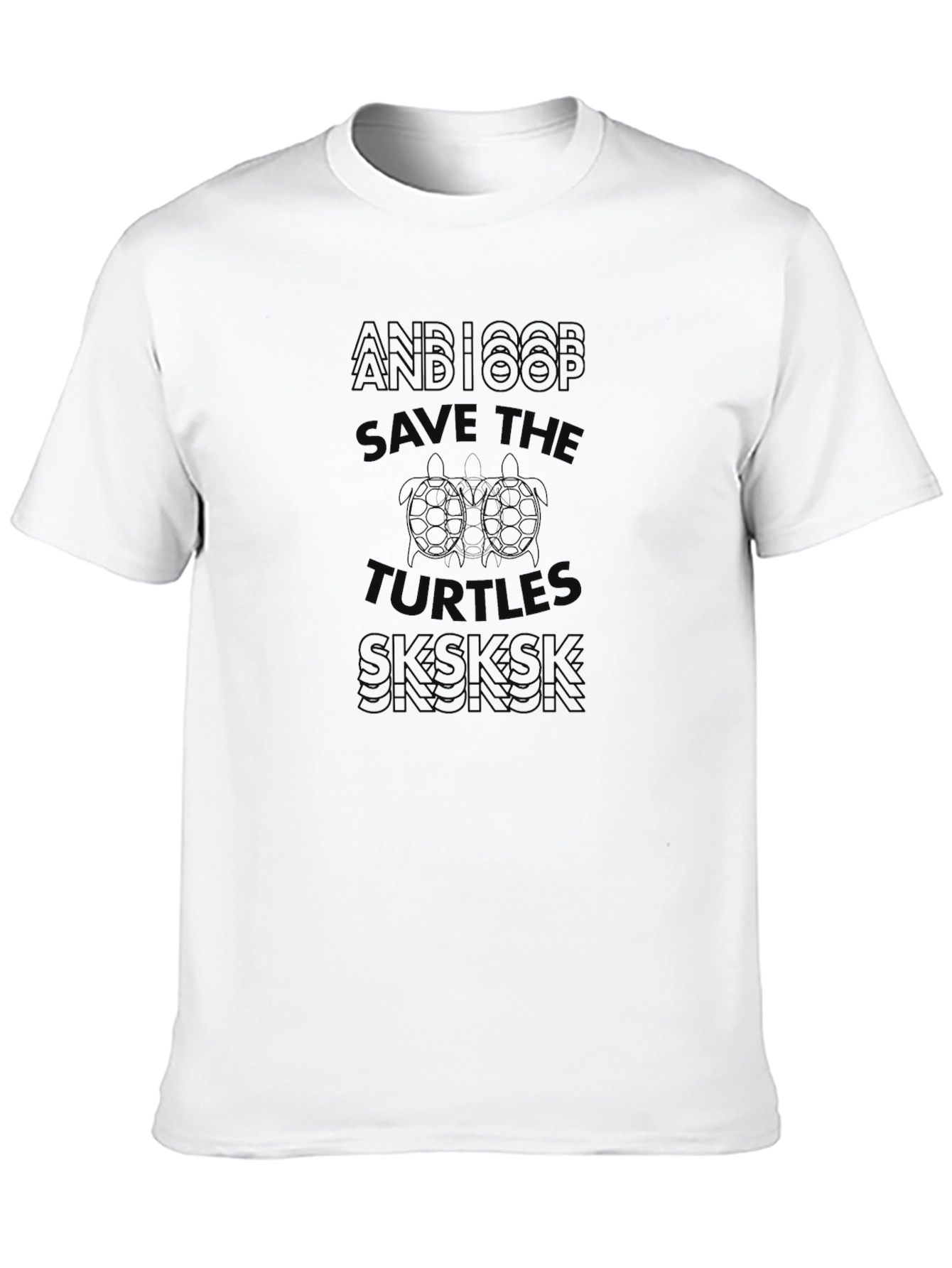 Save the Turtles Graphic T-Shirt - Black