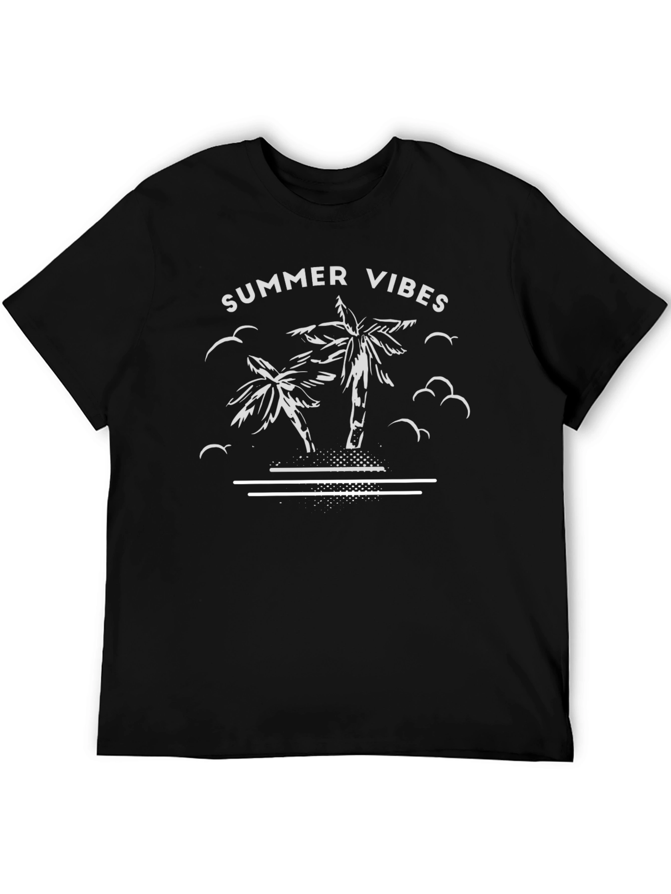 Summer Vibes Palm Tree Graphic T-Shirt