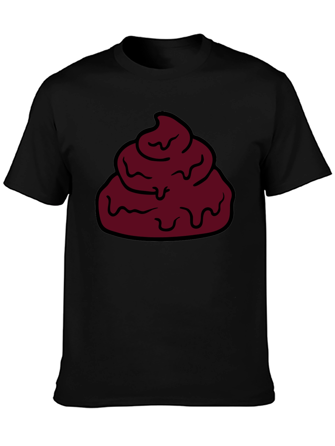 Maroon Swirl Graphic Tee - Casual Cotton T-Shirt