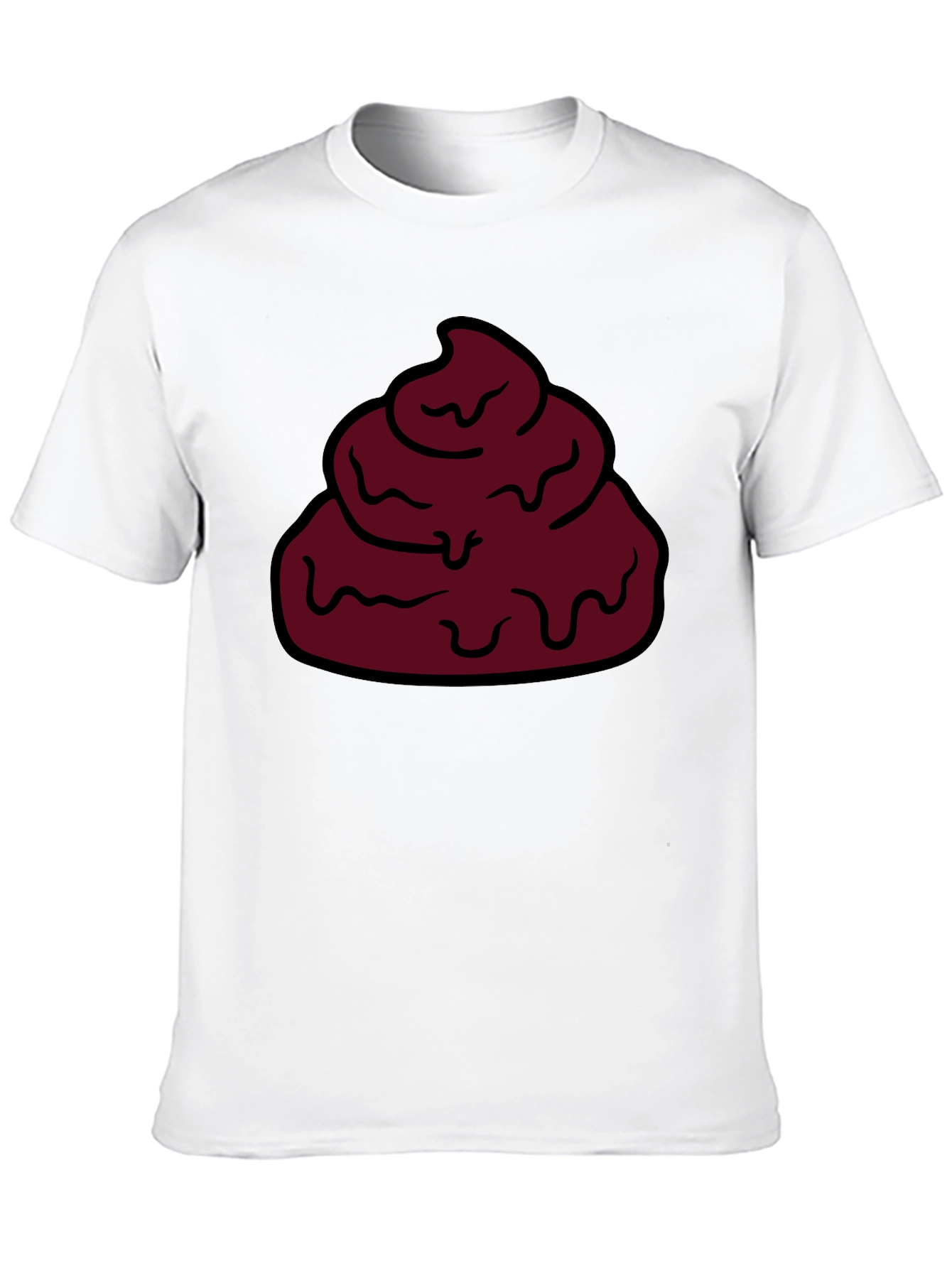 Maroon Swirl Graphic Tee - Casual Cotton T-Shirt