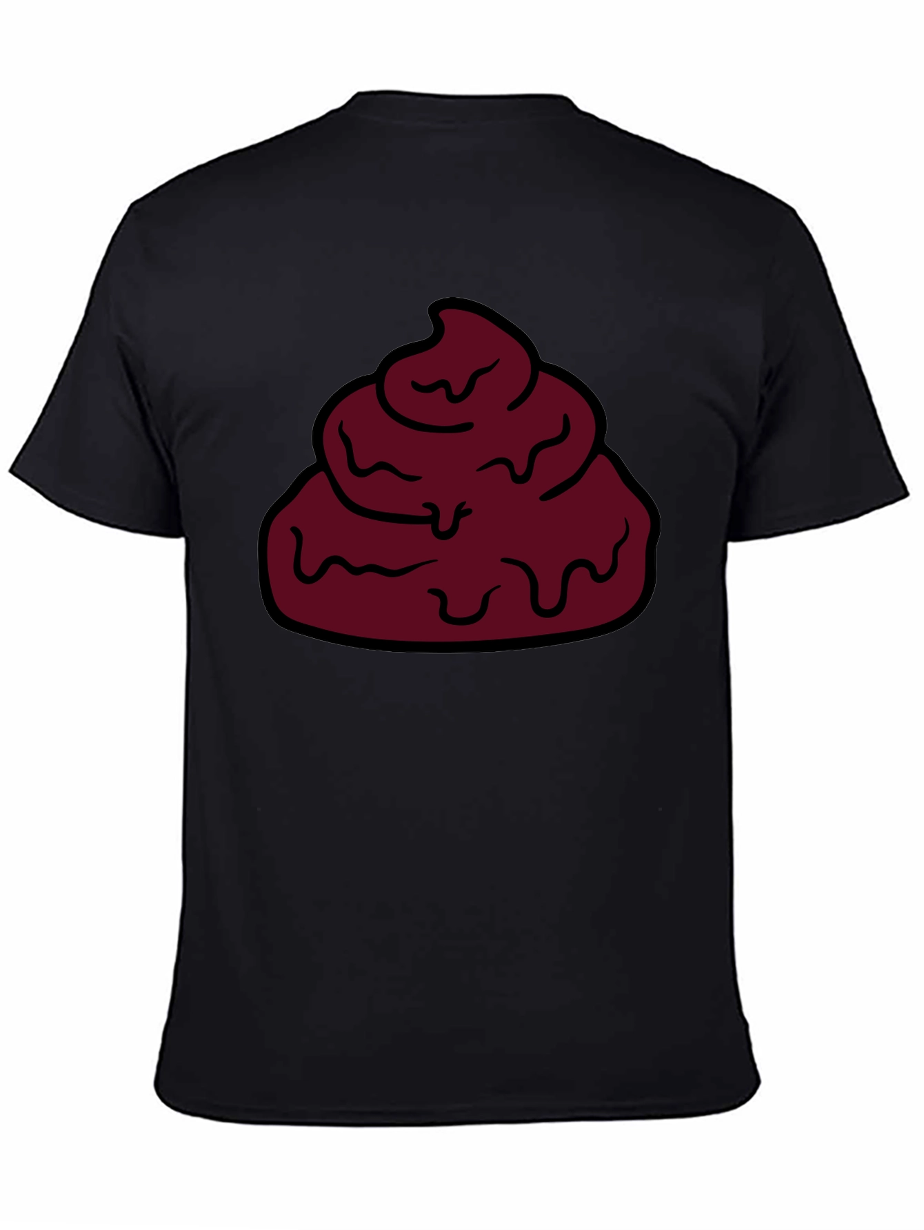 Maroon Swirl Graphic Tee - Casual Cotton T-Shirt
