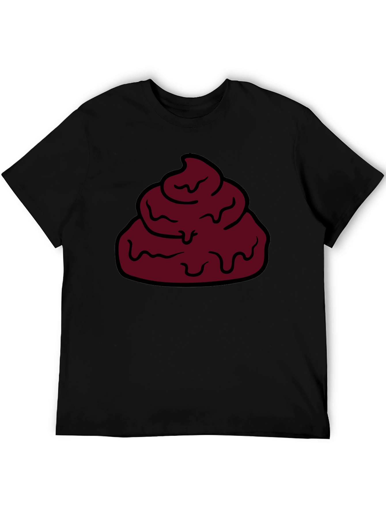 Maroon Swirl Graphic Tee - Casual Cotton T-Shirt