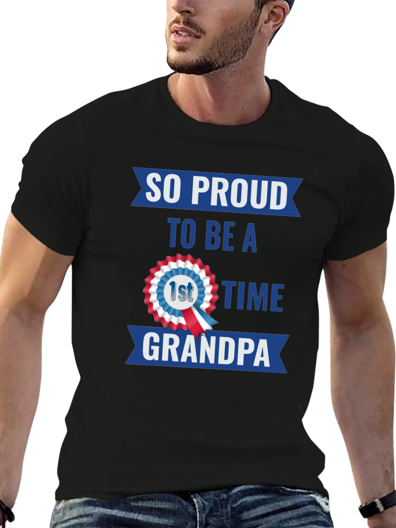 Proud First Time Grandpa Graphic Tee