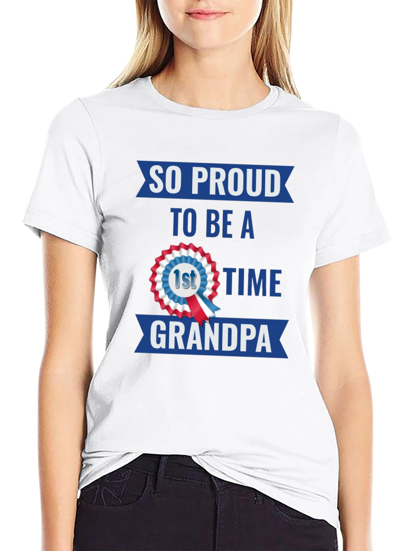 Proud First Time Grandpa Graphic Tee