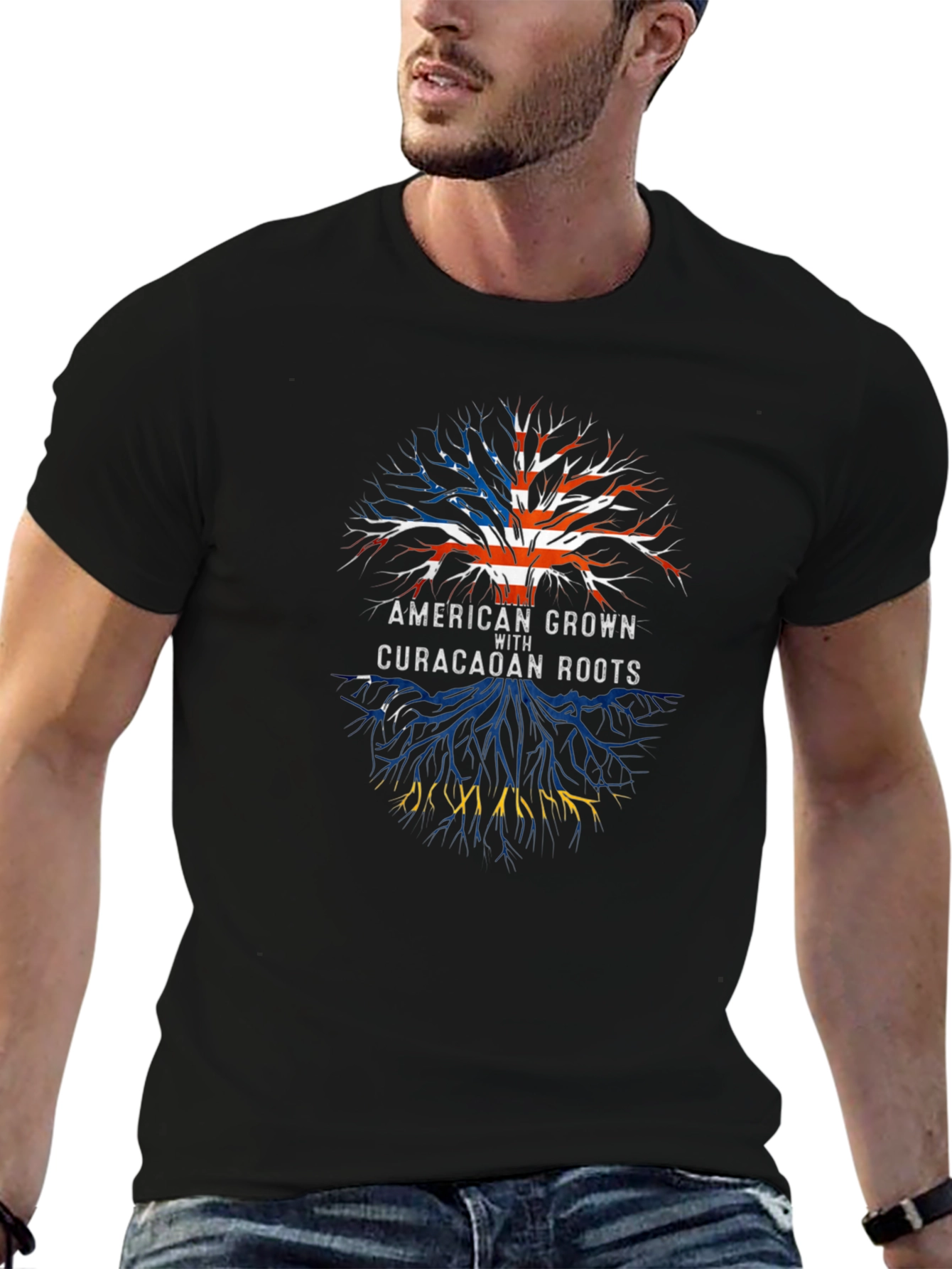 American Grown with Curaçaoan Roots Tee