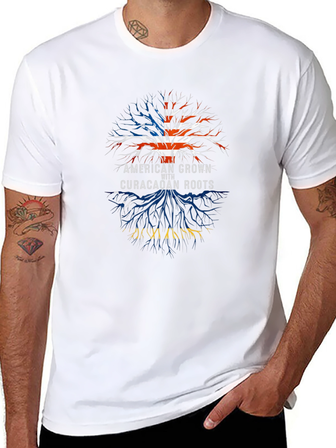 American Grown with Curaçaoan Roots Tee