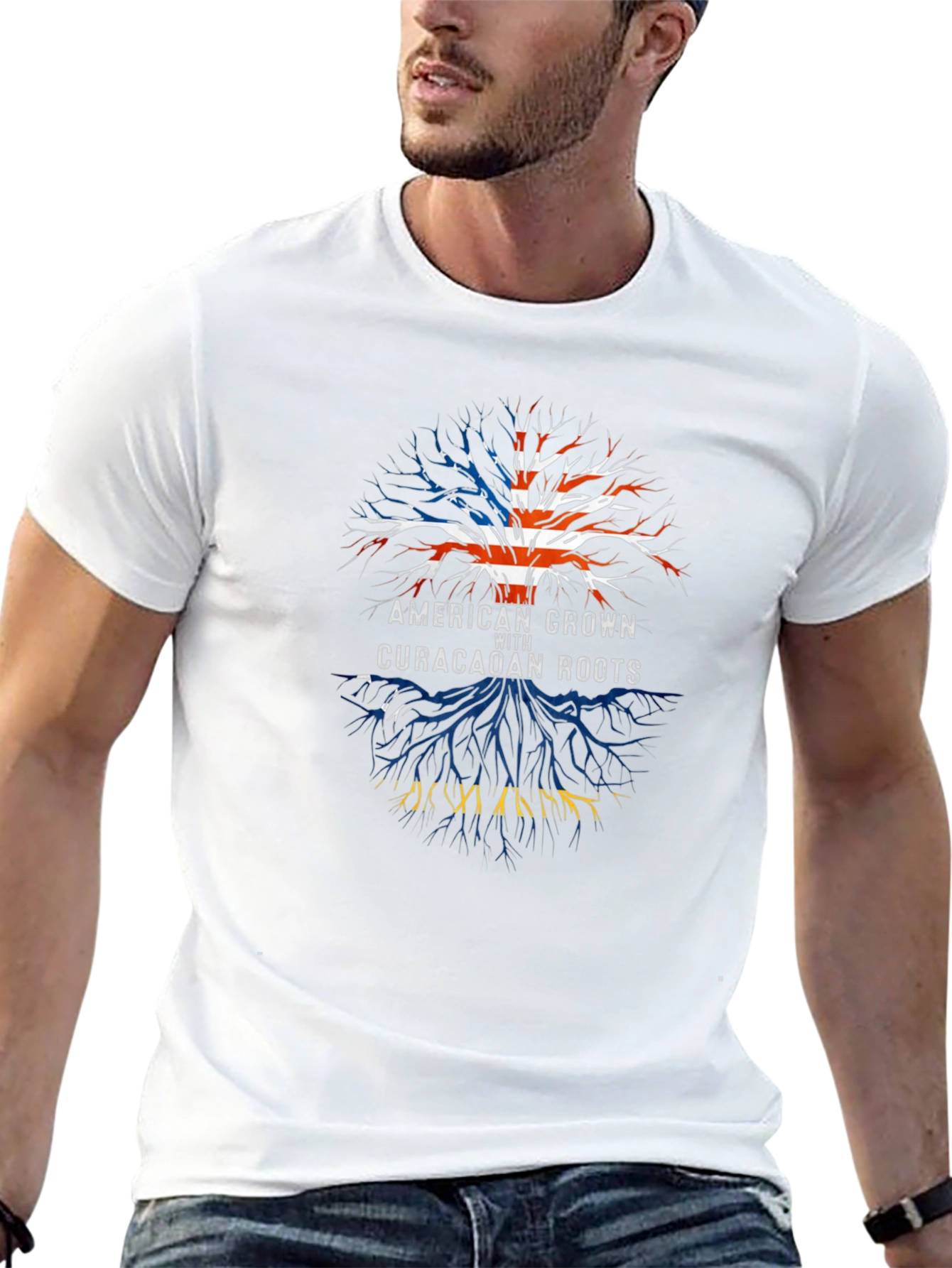 American Grown with Curaçaoan Roots Tee