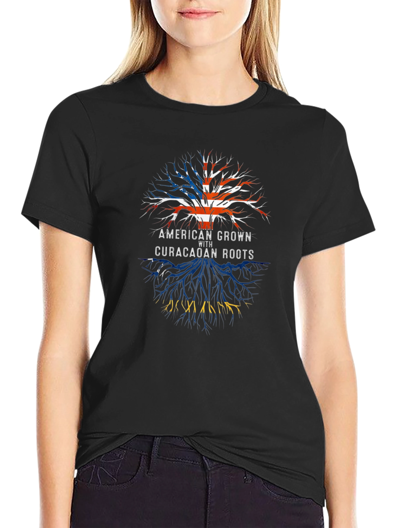American Grown with Curaçaoan Roots Tee